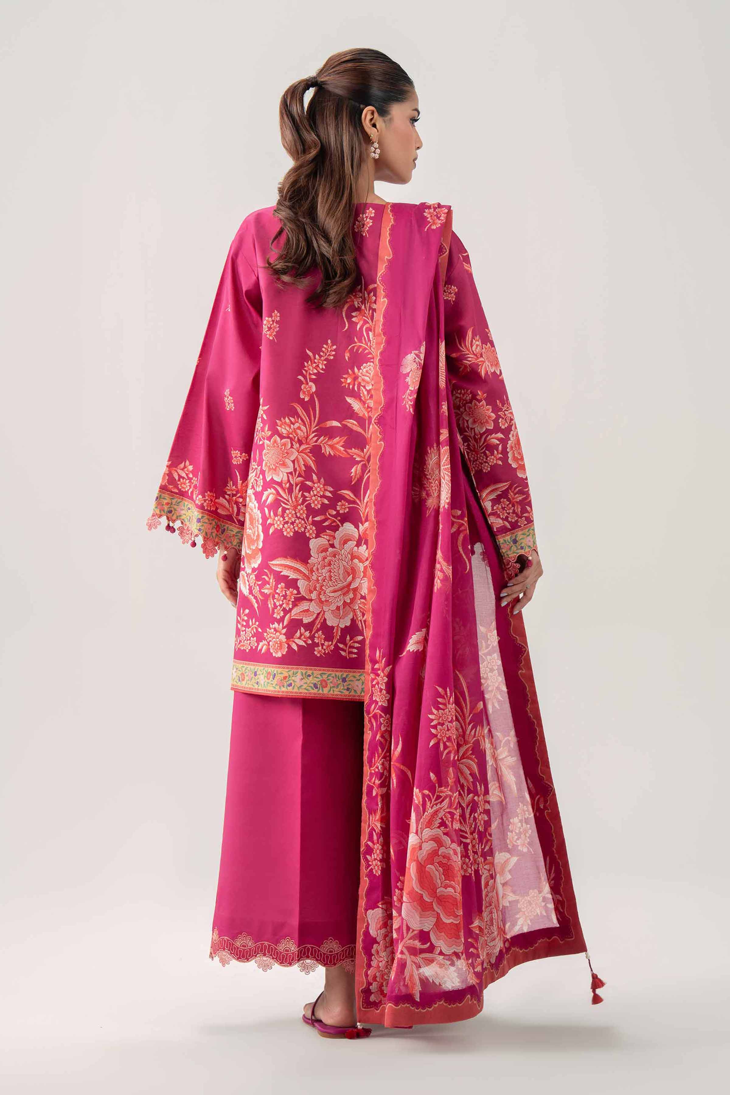 3 Piece - Digital Printed Embroidered Suit - 42602099