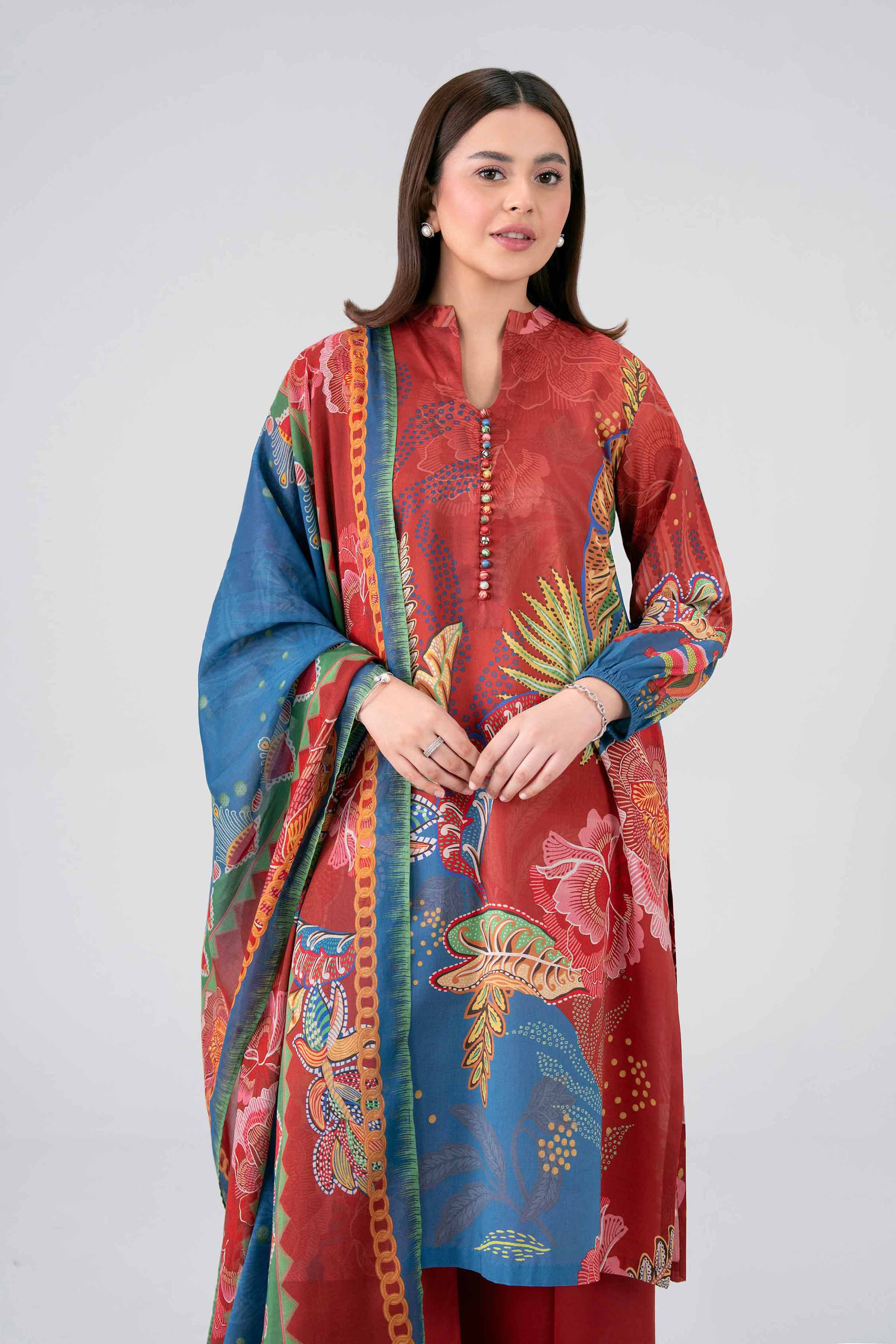 3 Piece - Digital Printed Suit - 42602112 for Women - Unstitched Collection | Nishat | Shop Online
