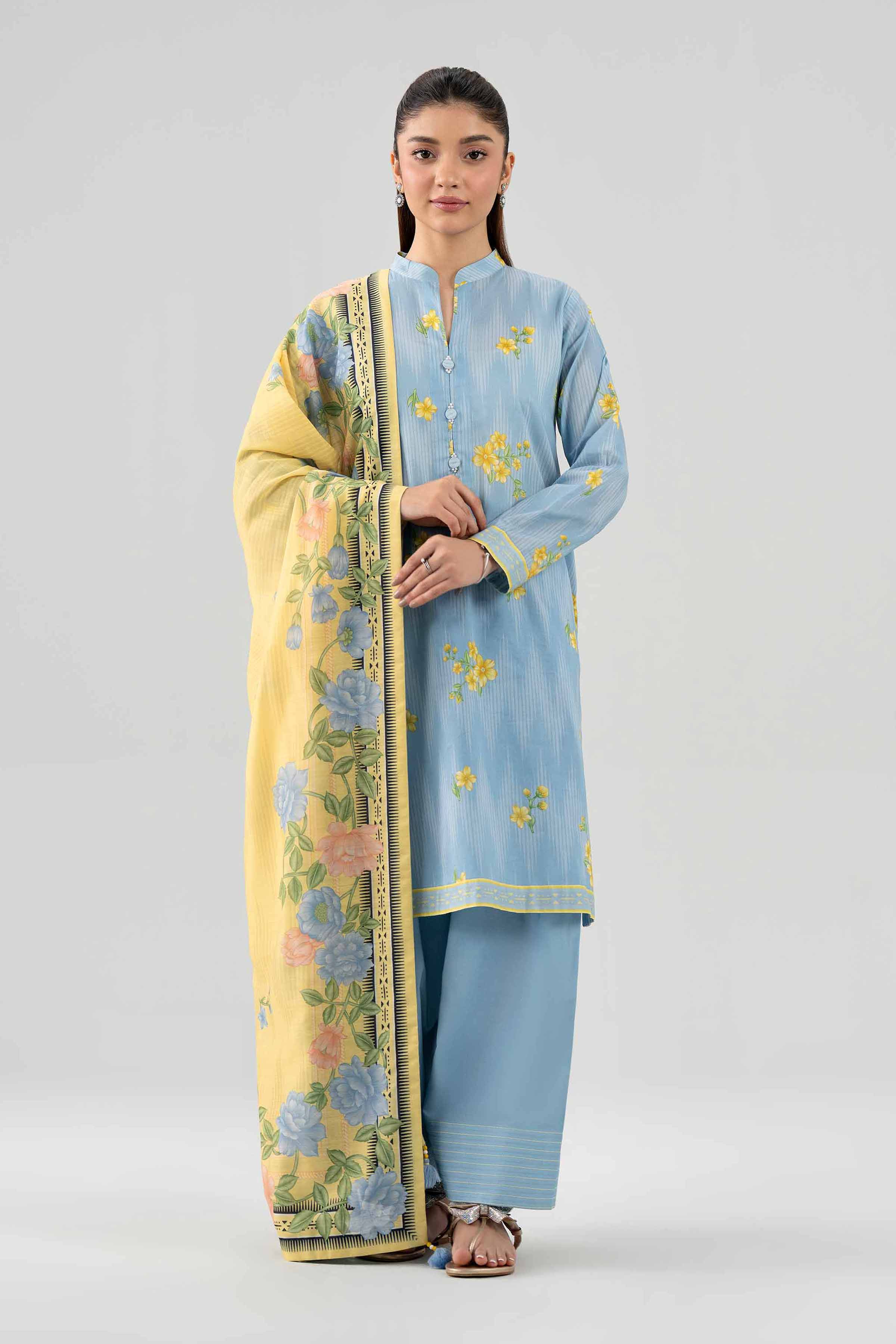 3 Piece - Digital Printed Suit - 42602116