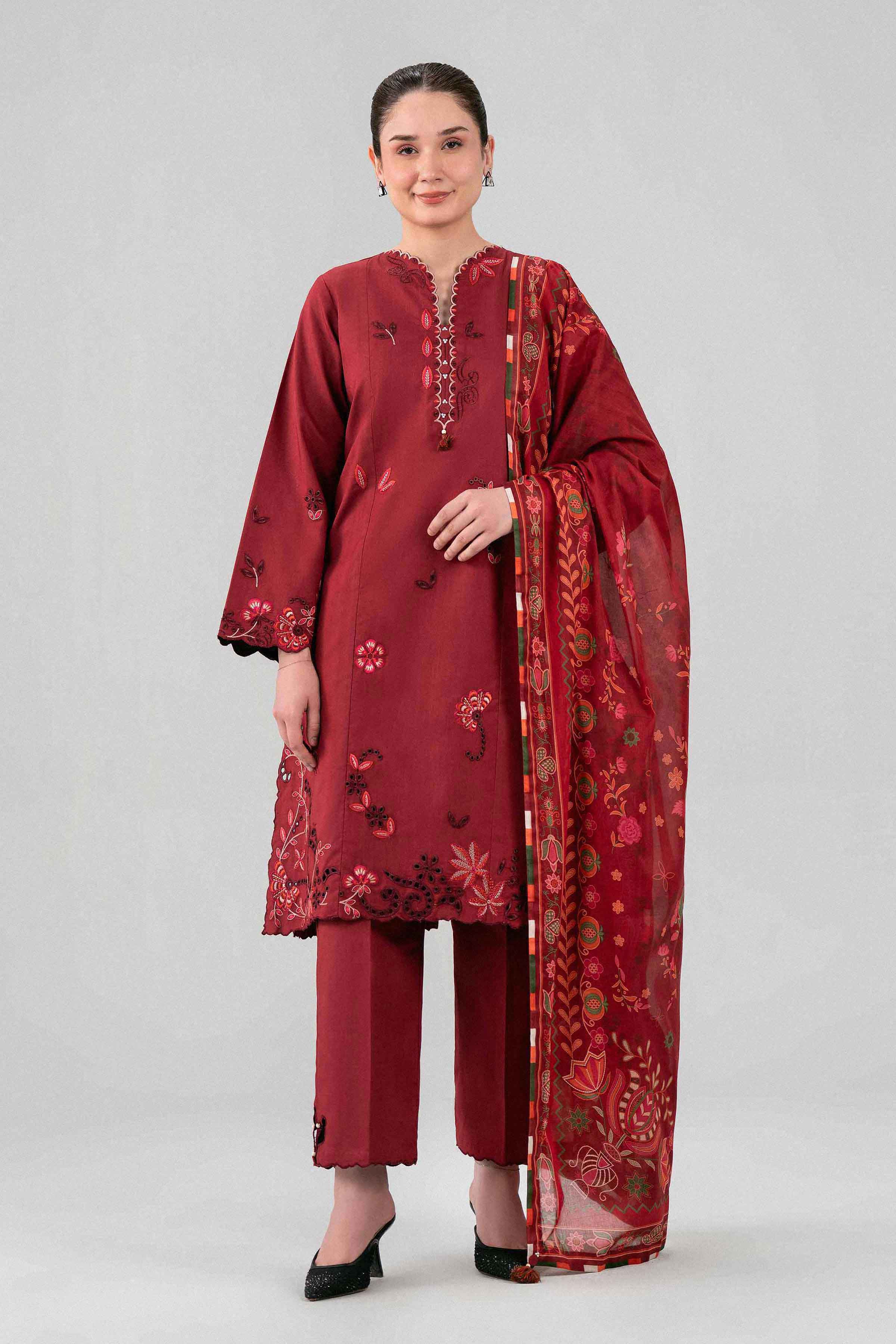3 Piece - Digital Printed Embroidered Suit - 42602134 for Women - Unstitched Collection | Nishat | Shop Online