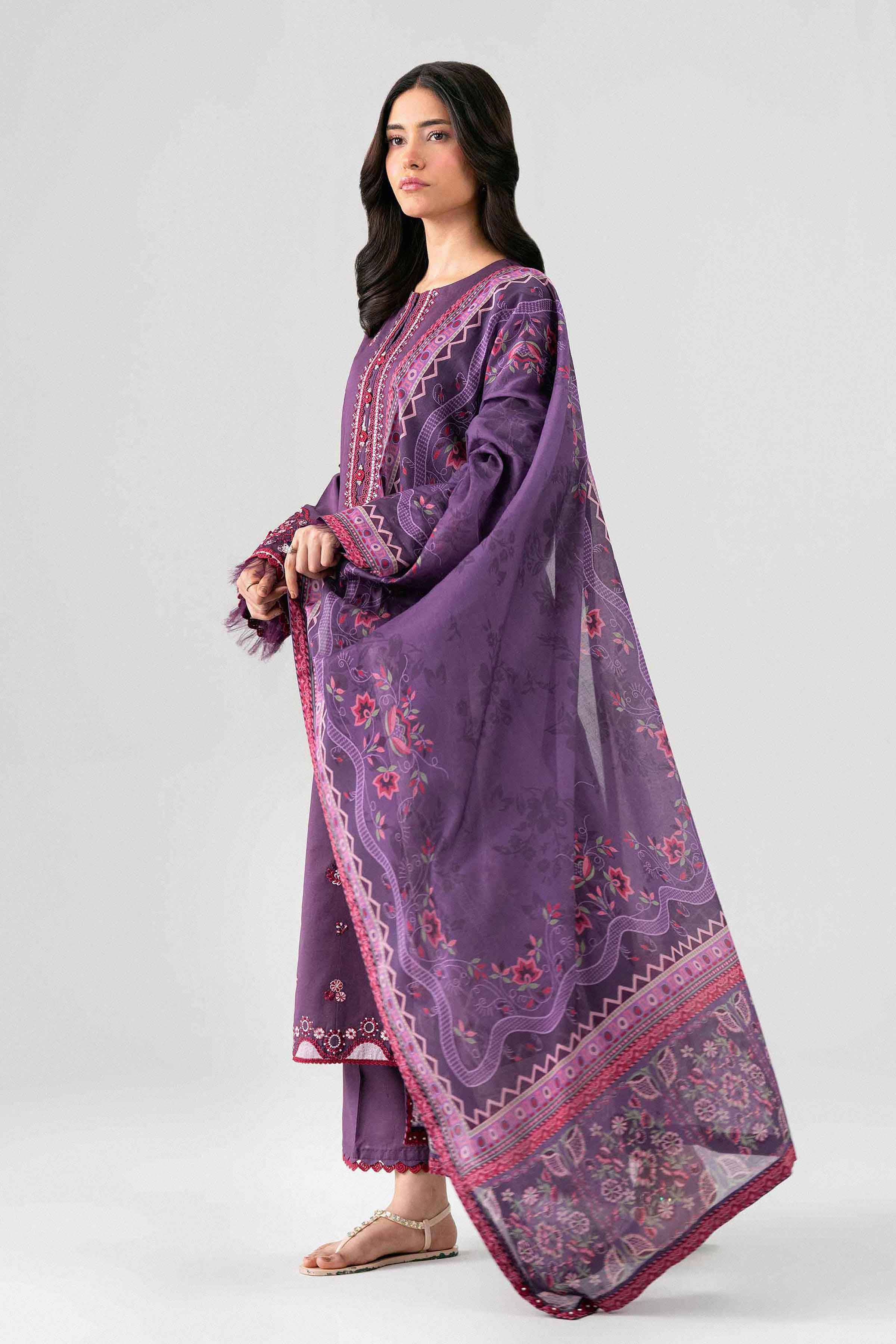 3 Piece - Digital Printed Embroidered Suit - 42602136 for Women - Unstitched Collection | Nishat | Shop Online