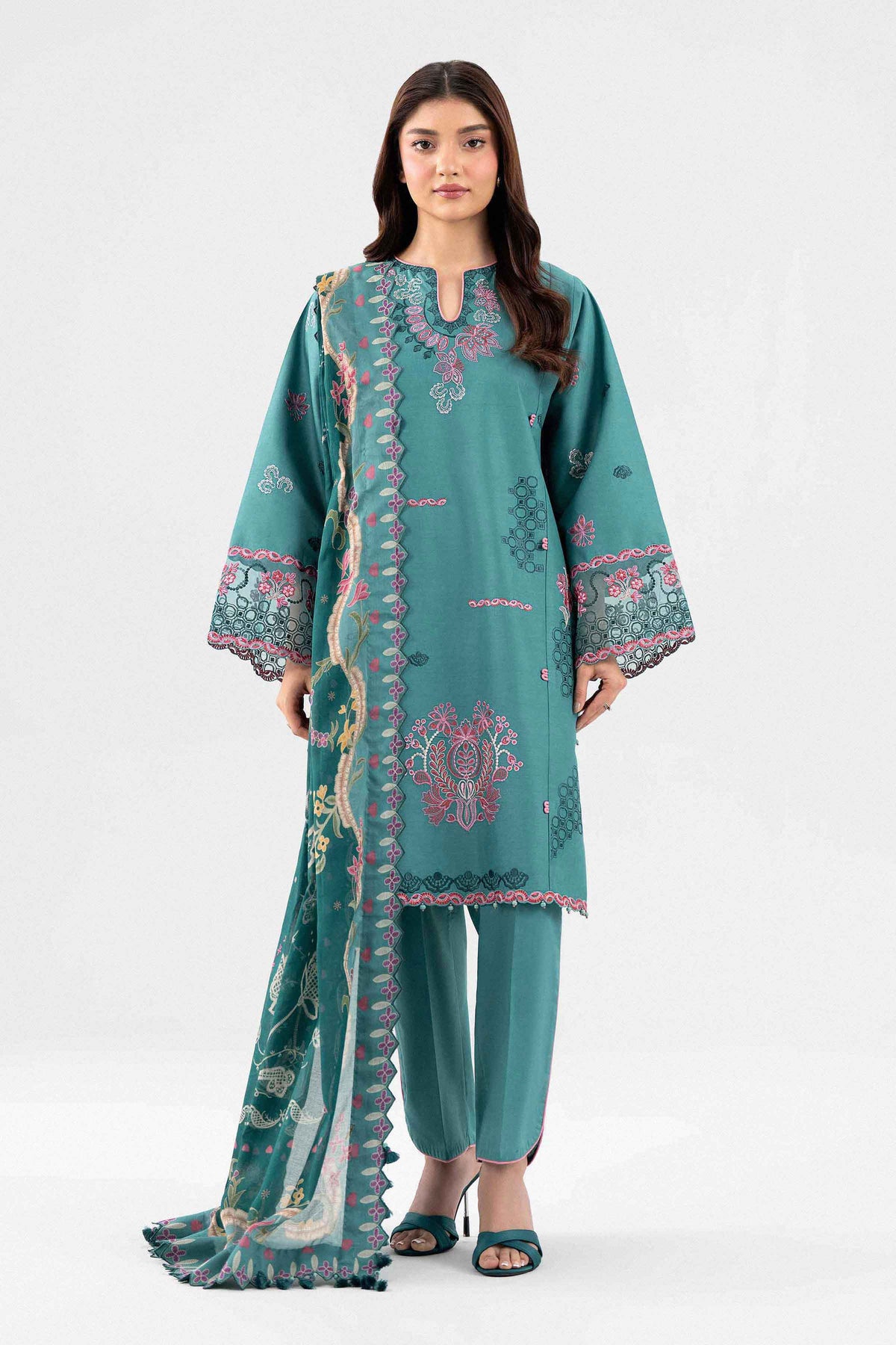 3 Piece - Digital Printed Embroidered Suit - 42602137 for Women - Unstitched Collection | Nishat | Shop Online