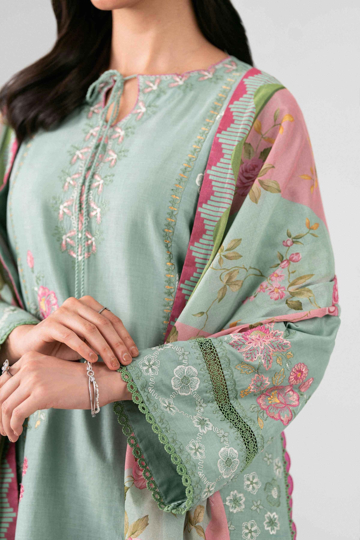 3 Piece - Digital Printed Embroidered Suit - 42602142 for Women - Unstitched Collection | Nishat | Shop Online