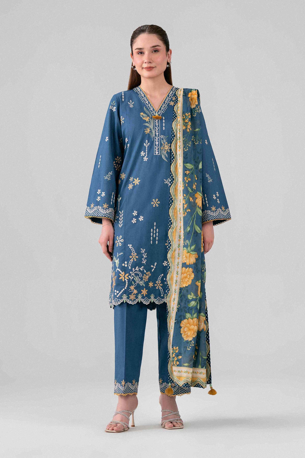 3 Piece - Digital Printed Embroidered Suit - 42602143 for Women - Unstitched Collection | Nishat | Shop Online