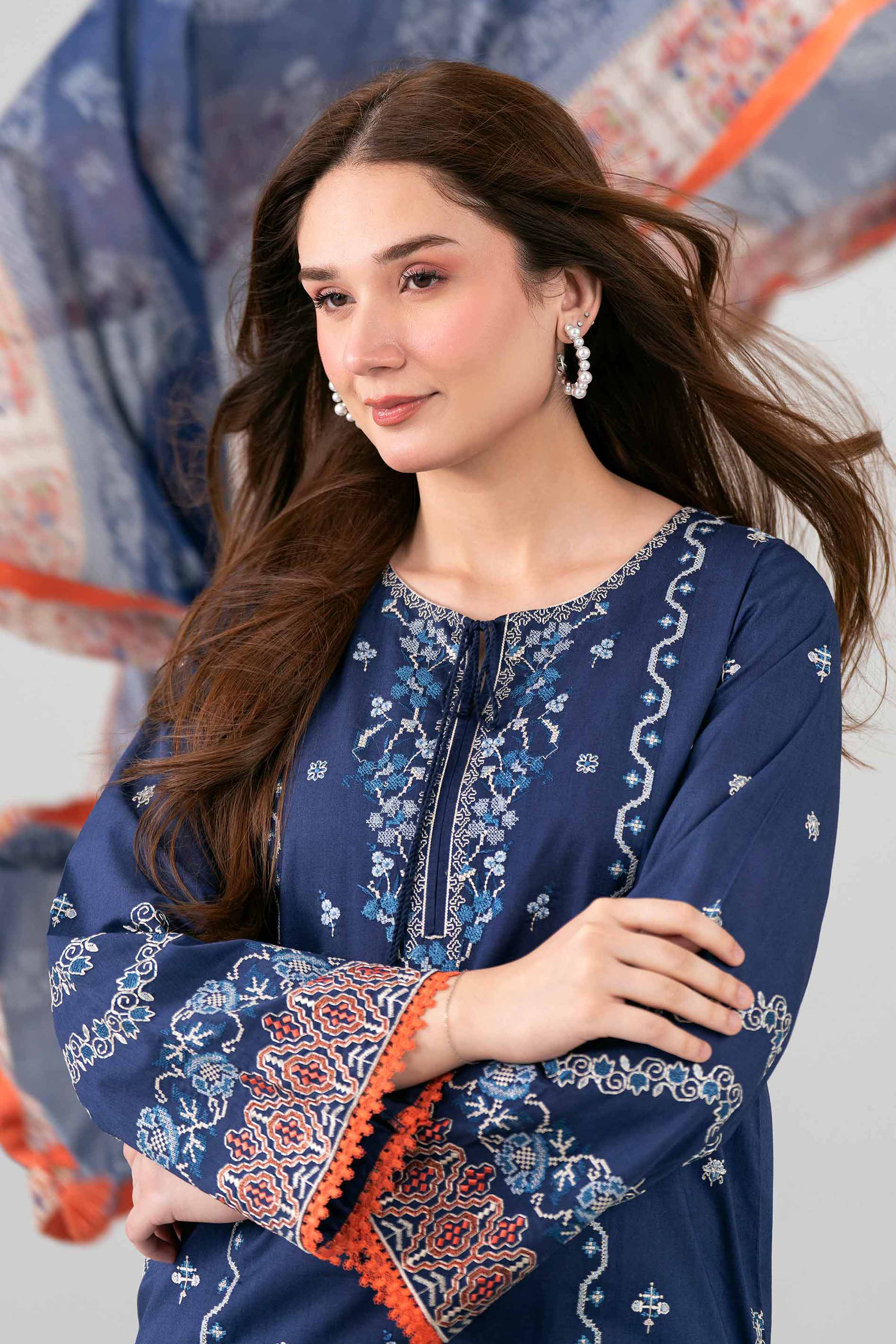 3 Piece - Printed Embroidered Suit - 42602145 for Women - Unstitched Collection | Nishat | Shop Online