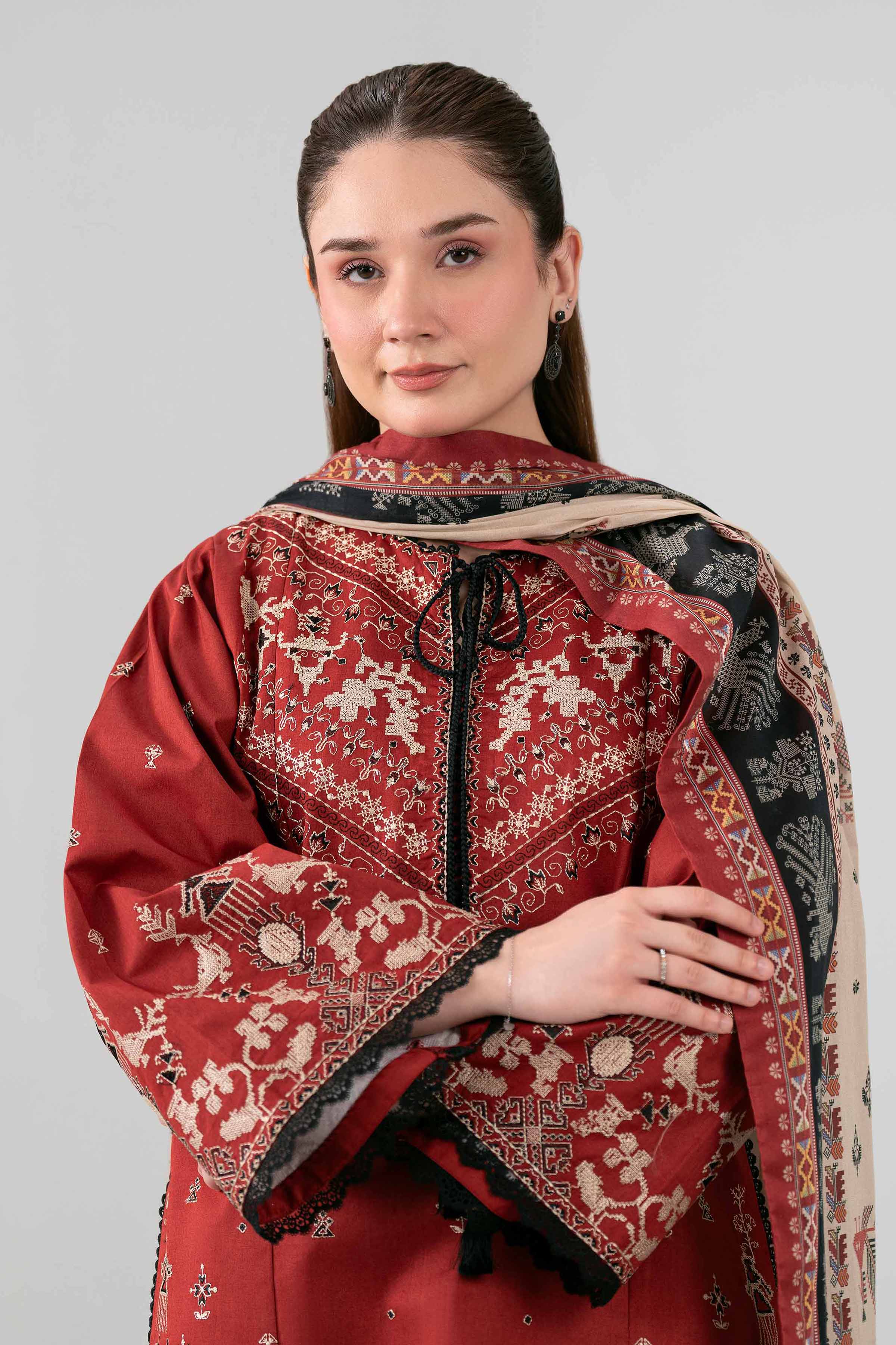 3 Piece - Printed Embroidered Suit - 42602146 for Women - Unstitched Collection | Nishat | Shop Online