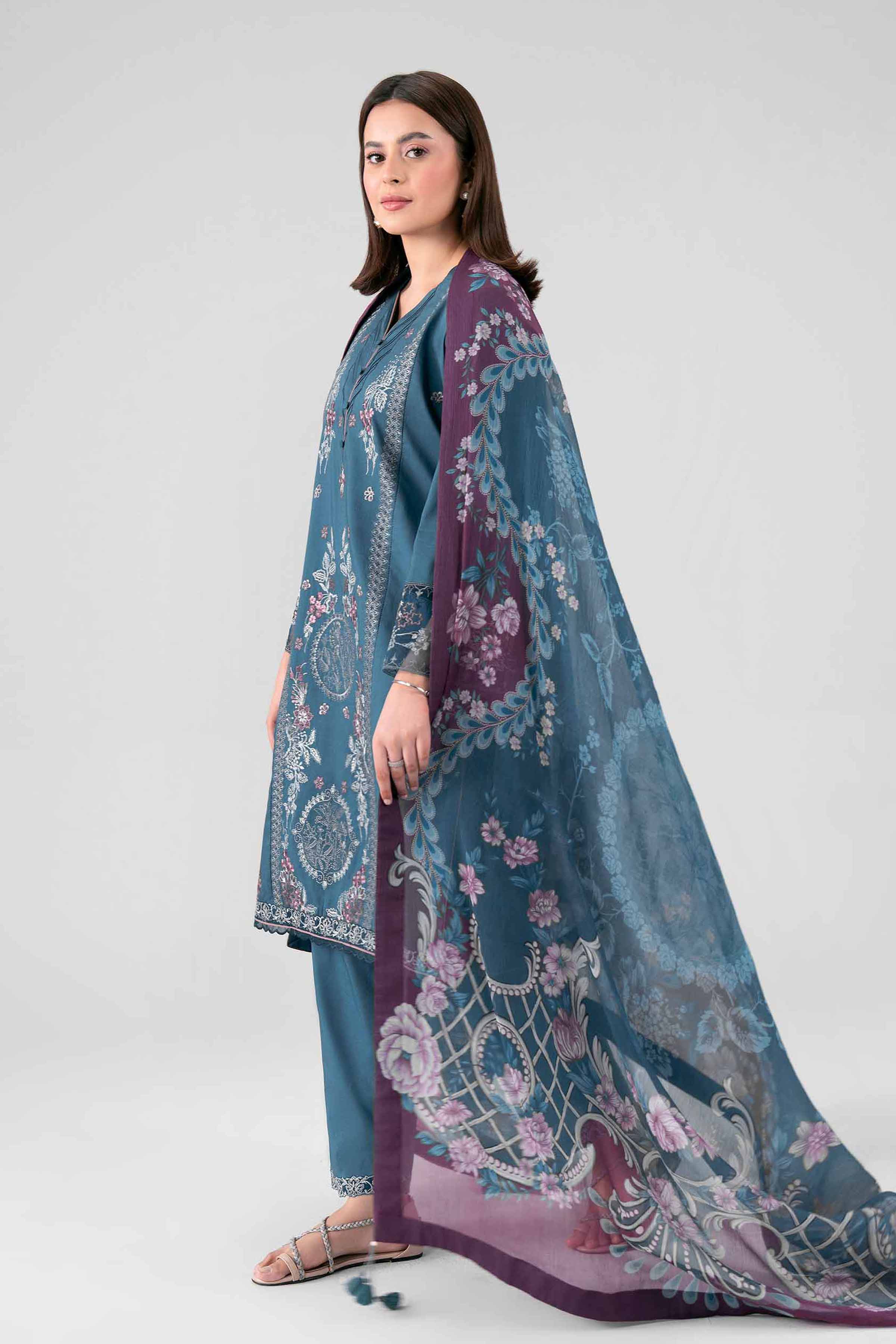 3 Piece - Digital Printed Embroidered Suit - 42602162 for Women - Unstitched Collection | Nishat | Shop Online