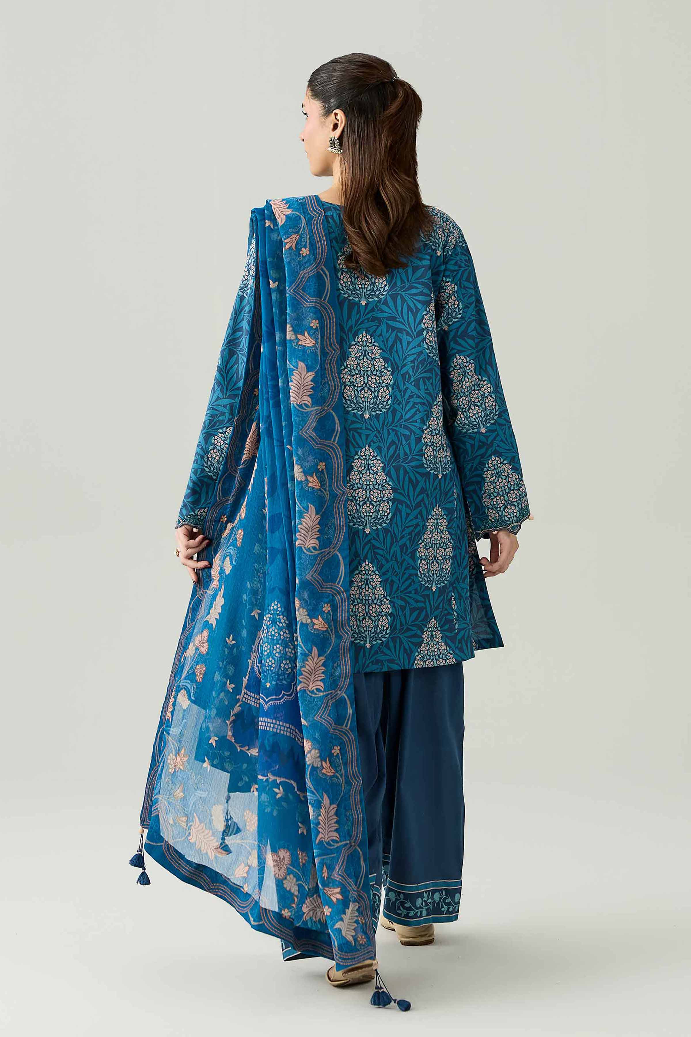3 Piece - Digital Printed Embroidered Suit - 42602166