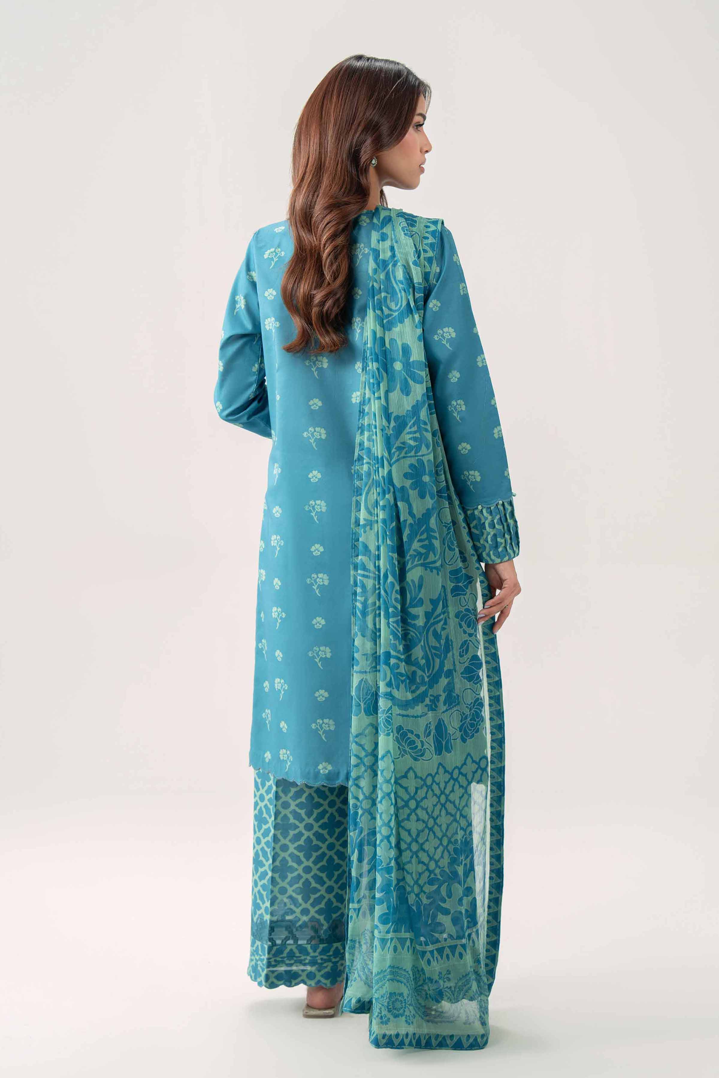 3 Piece - Digital Printed Embroidered Suit - 42602183