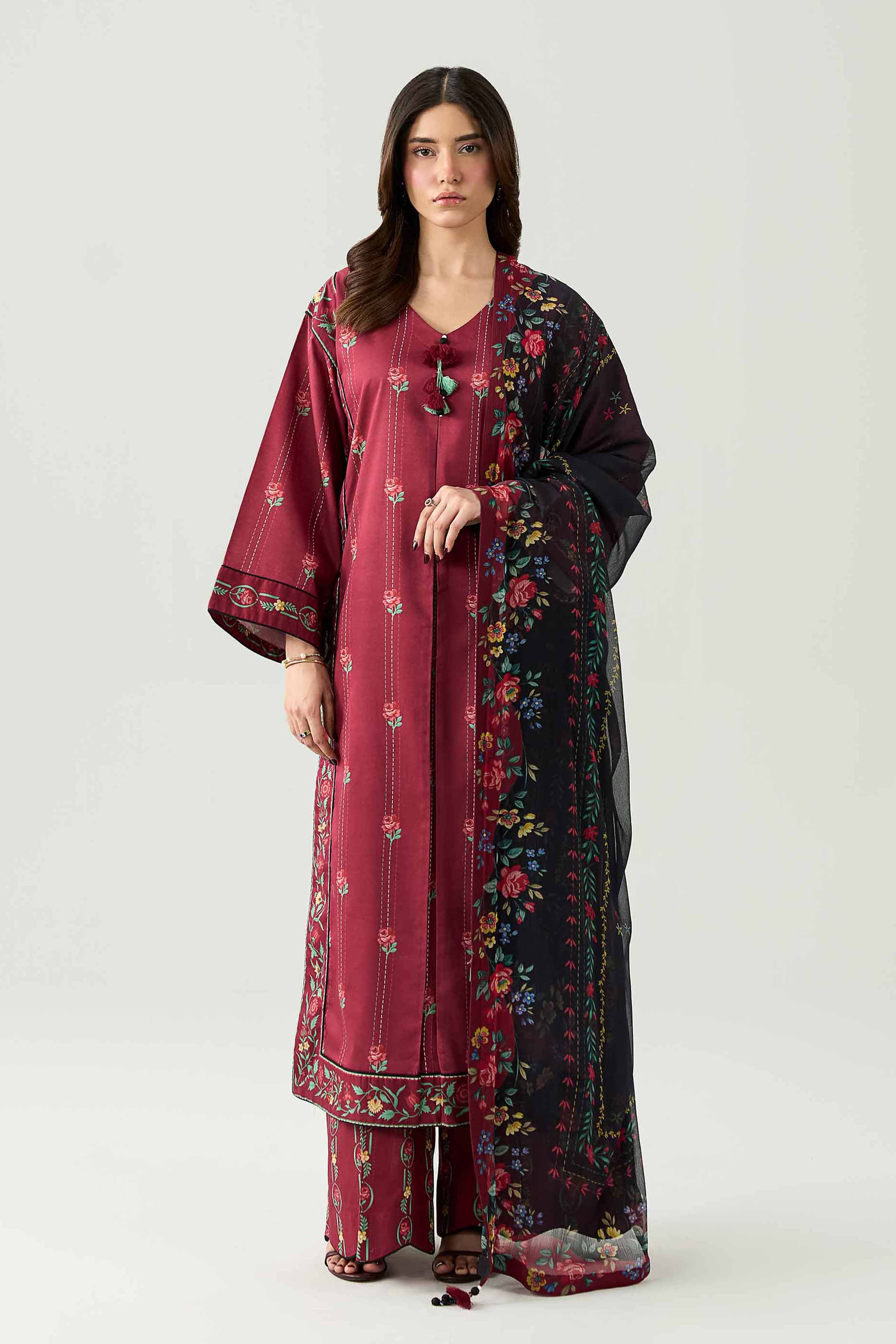 3 Piece - Digital Printed Suit - 42602189