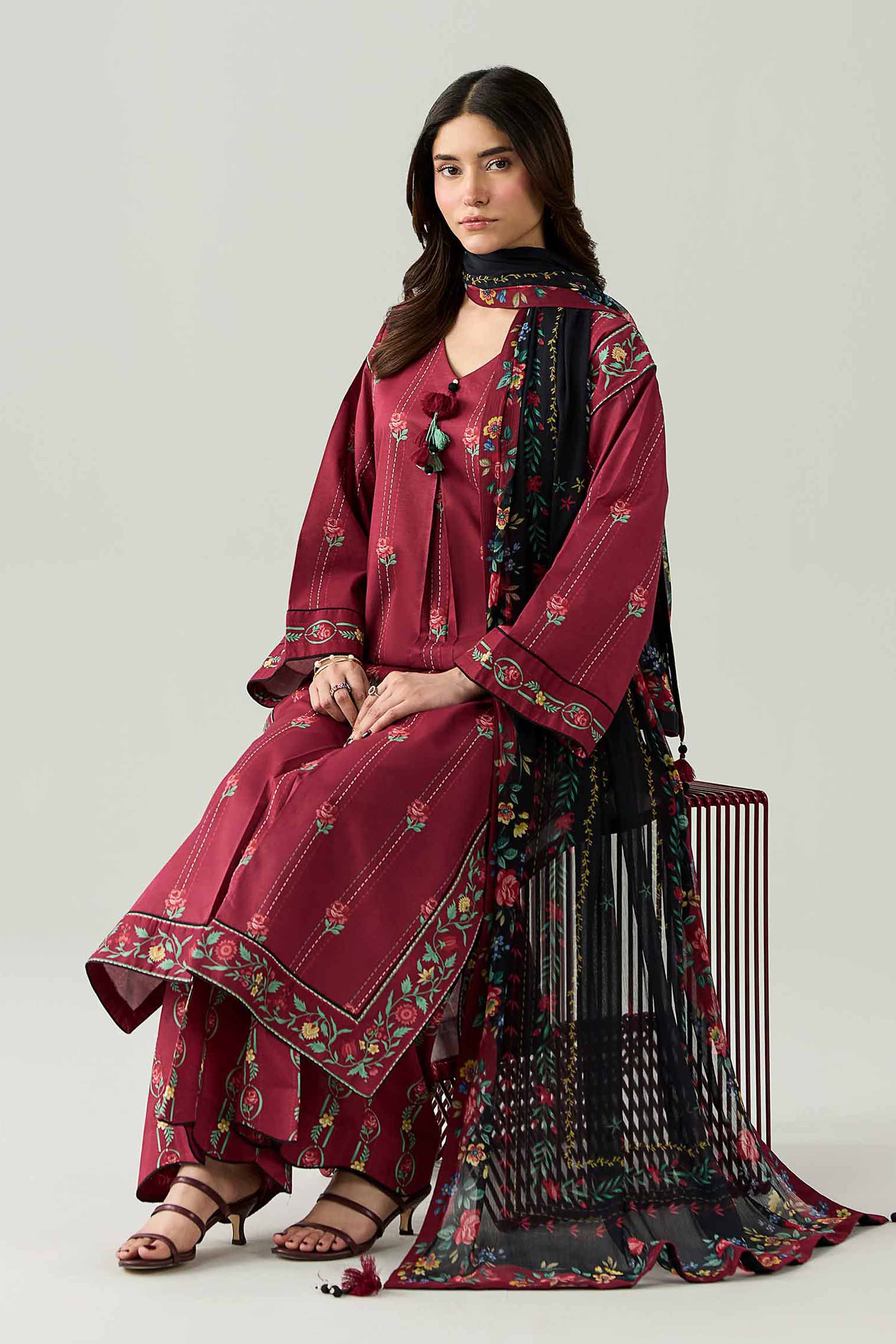 3 Piece - Digital Printed Suit - 42602189