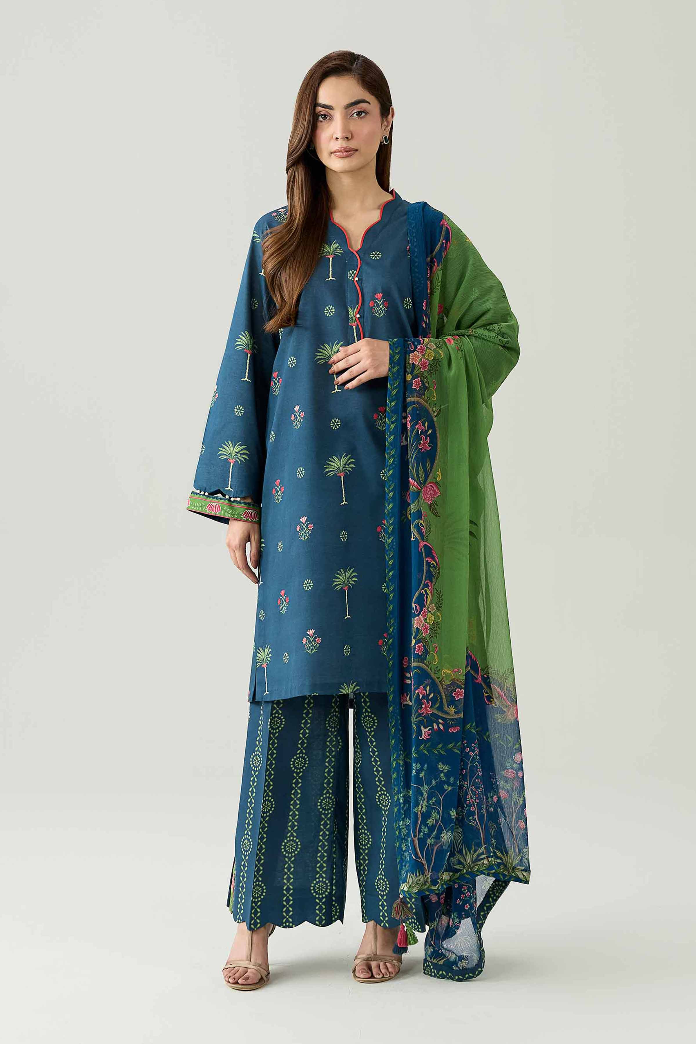 3 Piece - Digital Printed Suit - 42602190 for Women - Unstitched Collection | Nishat | Shop Online