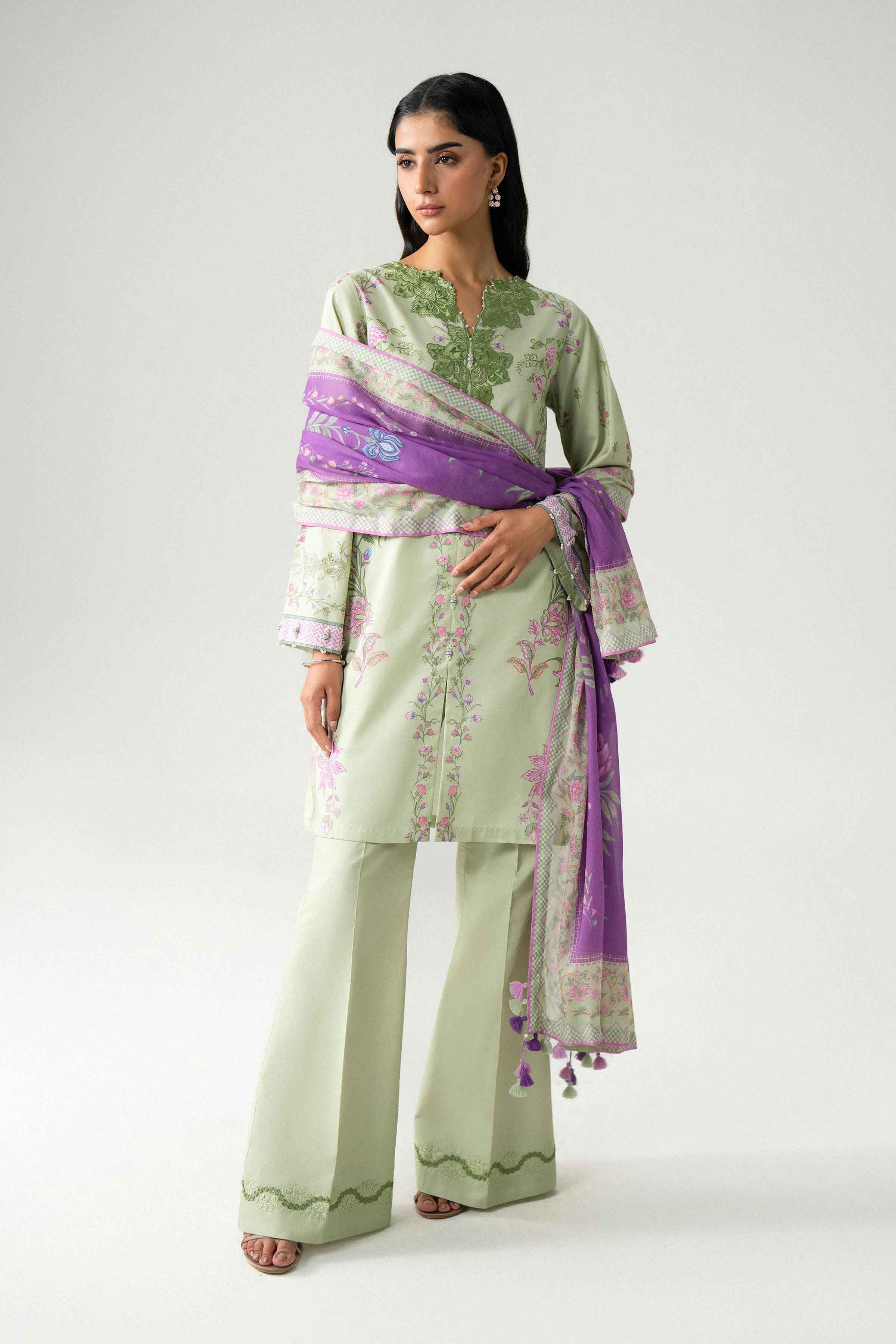 3 Piece - Digital Printed Embroidered Suit - 42602224 for Women - Unstitched Collection | Nishat | Shop Online