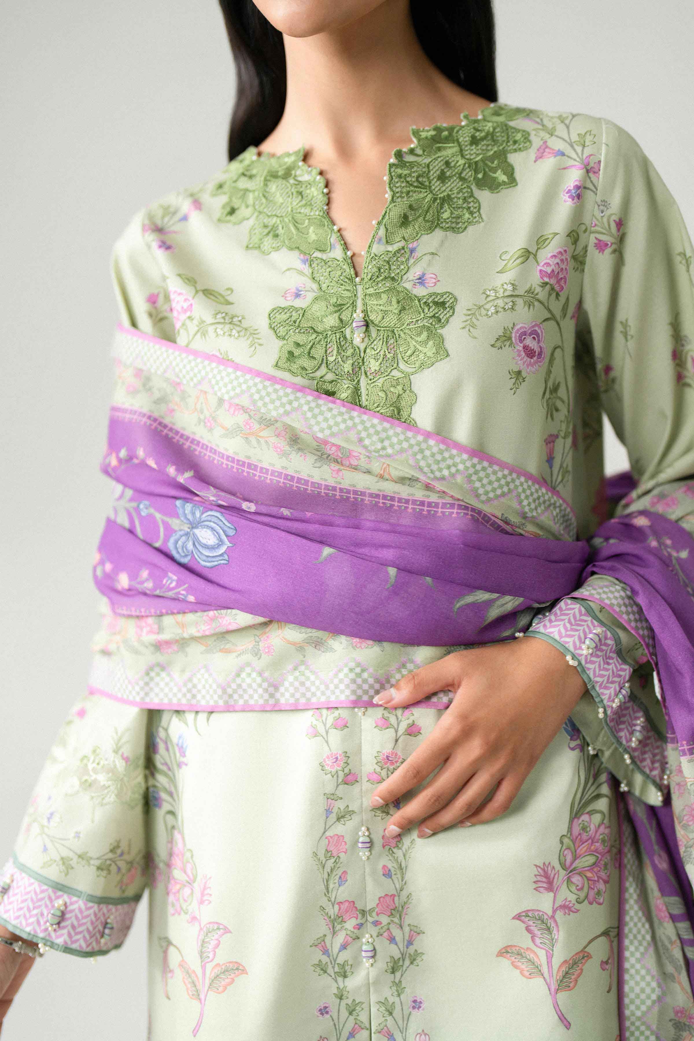 3 Piece - Digital Printed Embroidered Suit - 42602224 for Women - Unstitched Collection | Nishat | Shop Online