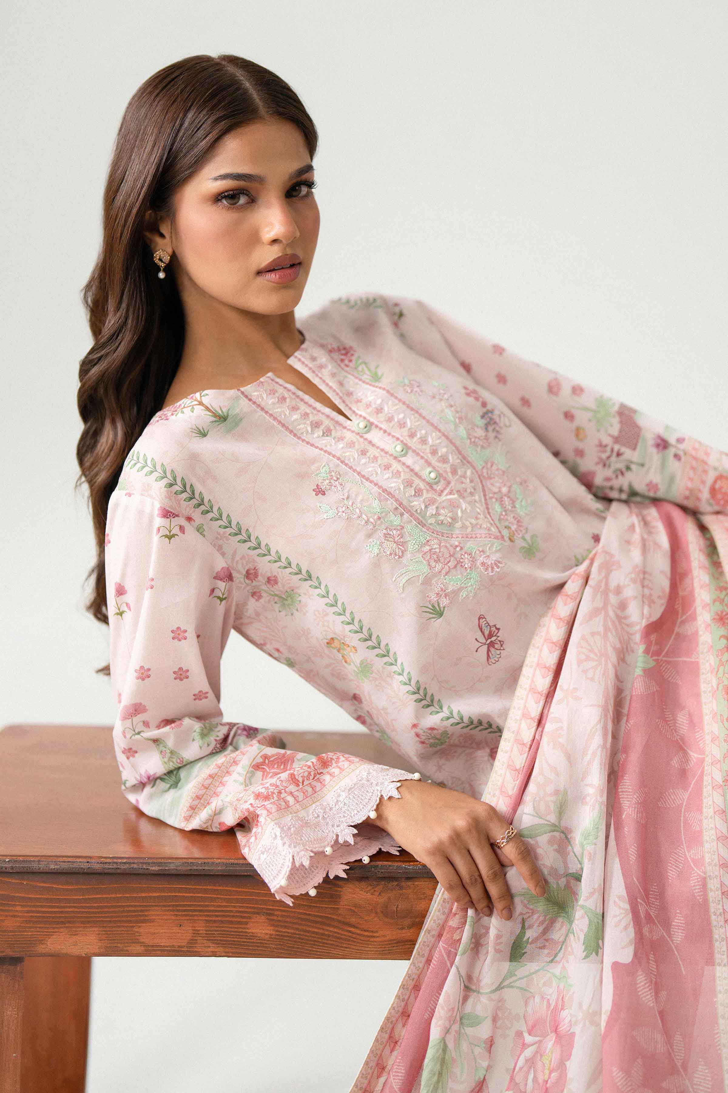3 Piece - Digital Printed Embroidered Suit - 42602225 for Women - Unstitched Collection | Nishat | Shop Online