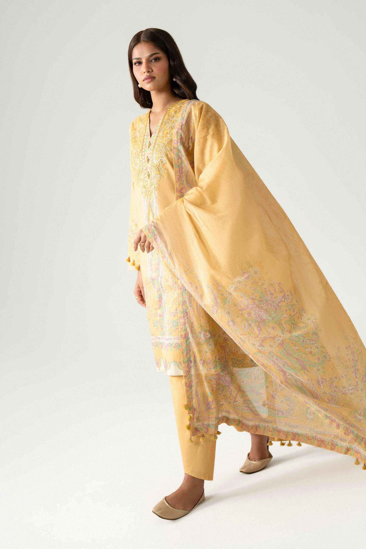 3 Piece - Digital Printed Embroidered Suit - 42602226 for Women - Unstitched Collection | Nishat | Shop Online