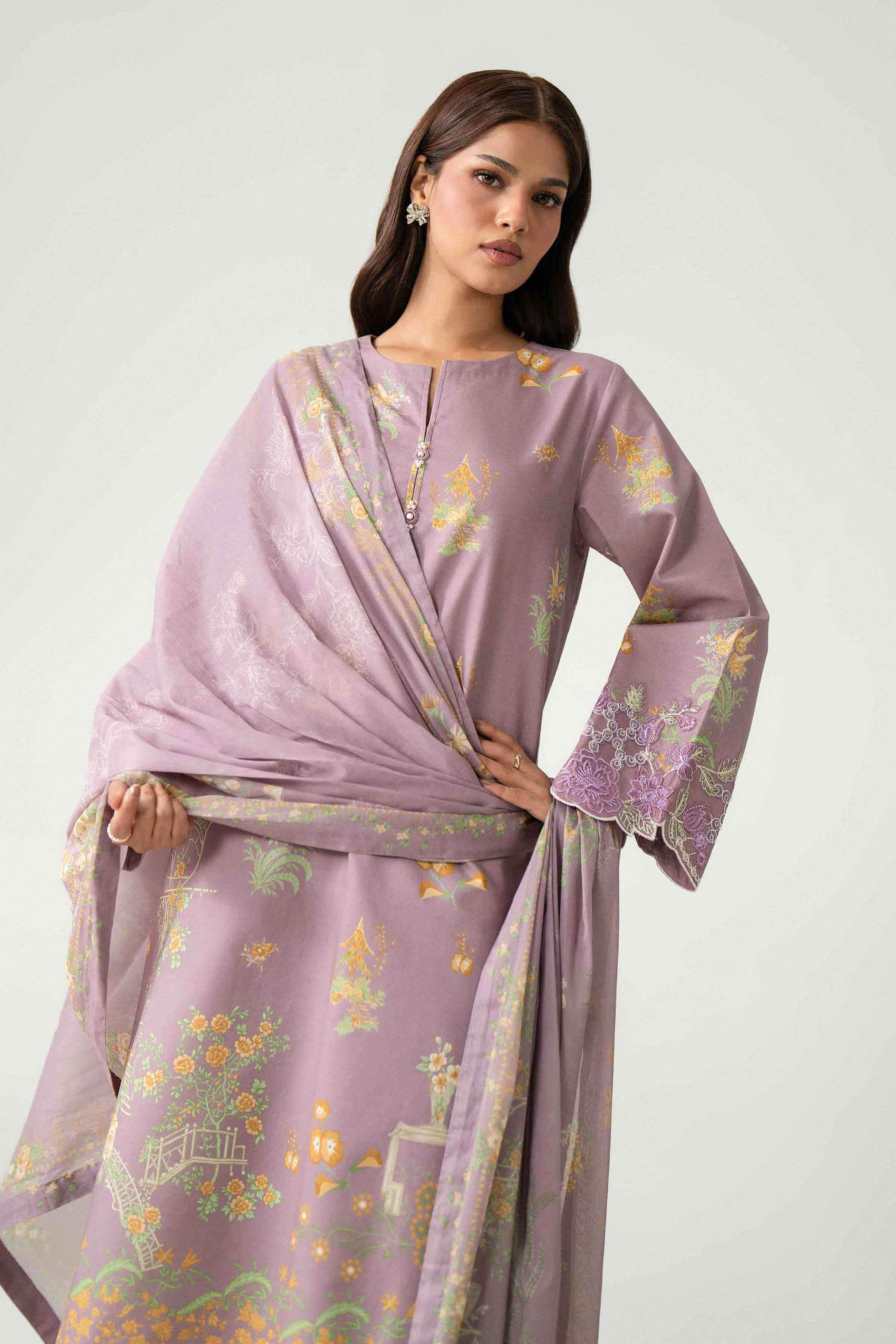 3 Piece - Digital Printed Embroidered Suit - 42602230 for Women - Unstitched Collection | Nishat | Shop Online