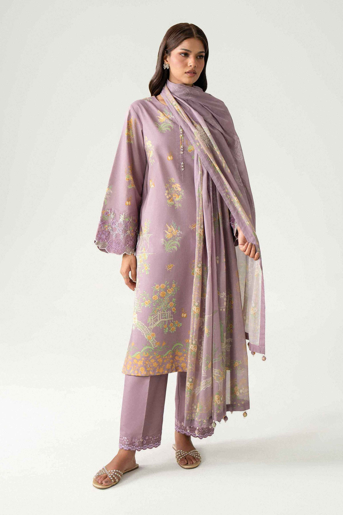 3 Piece - Digital Printed Embroidered Suit - 42602230 for Women - Unstitched Collection | Nishat | Shop Online