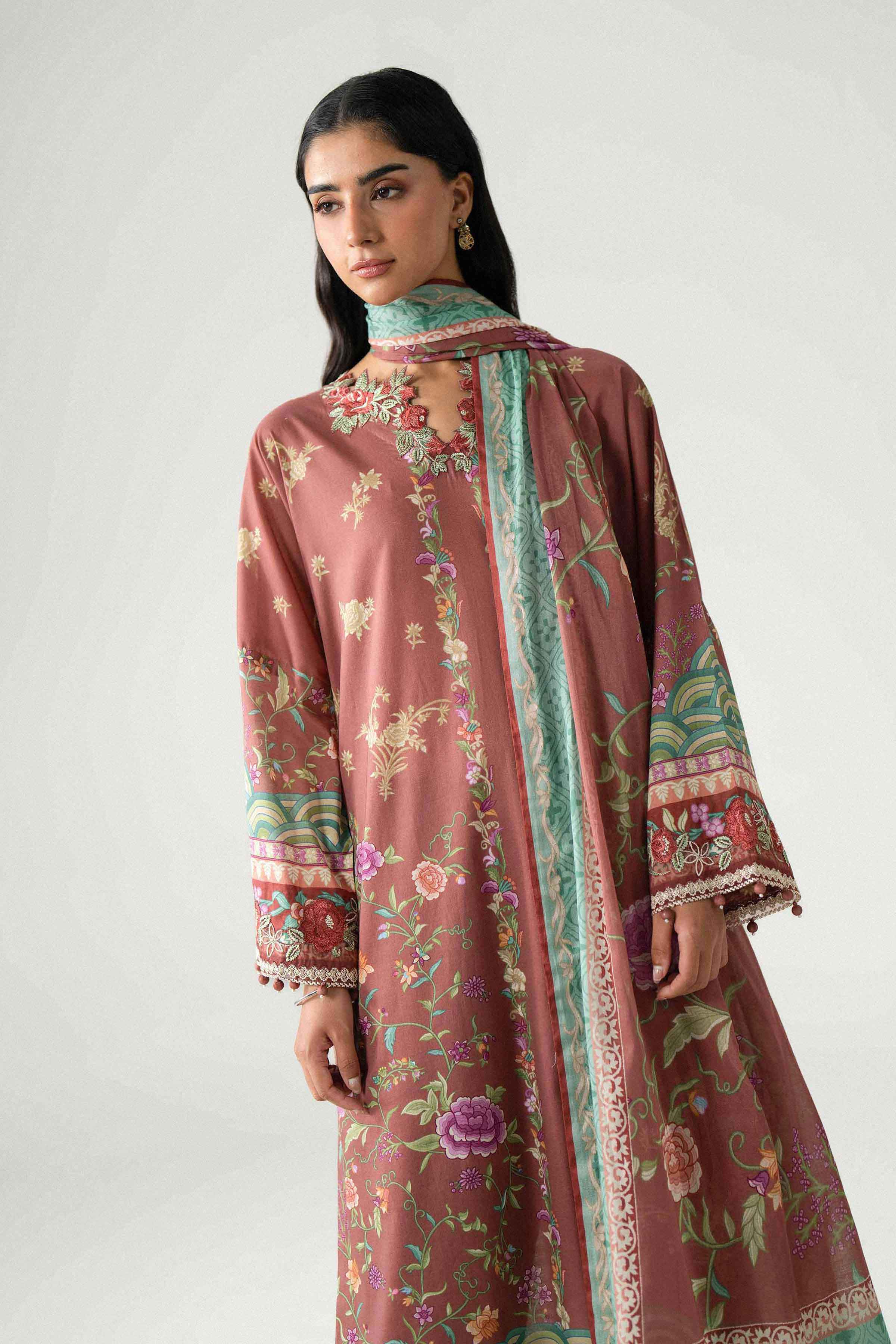 3 Piece - Digital Printed Embroidered Suit - 42602233 for Women - Unstitched Collection | Nishat | Shop Online