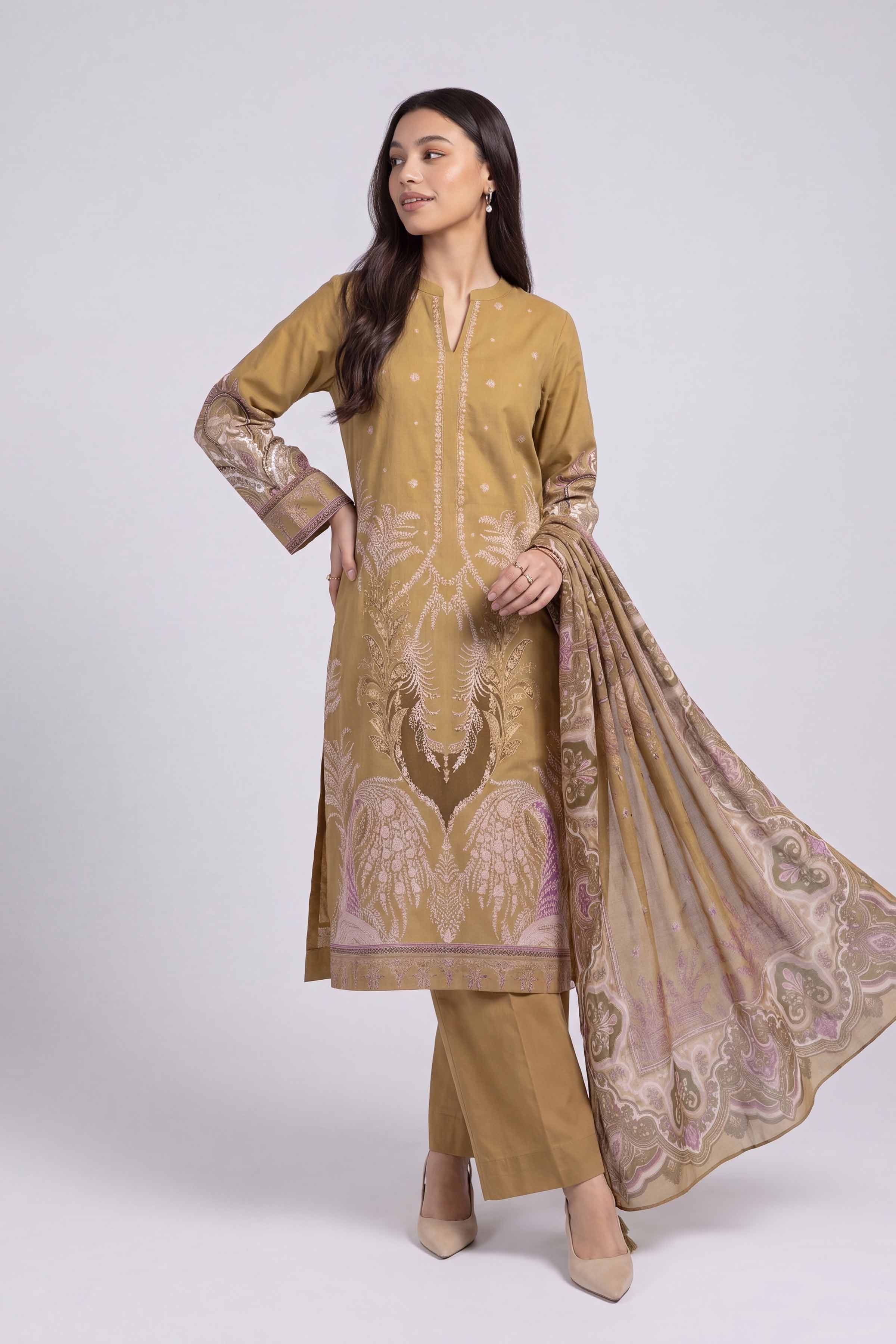 3 Piece - Digital Printed Suit - 42602234