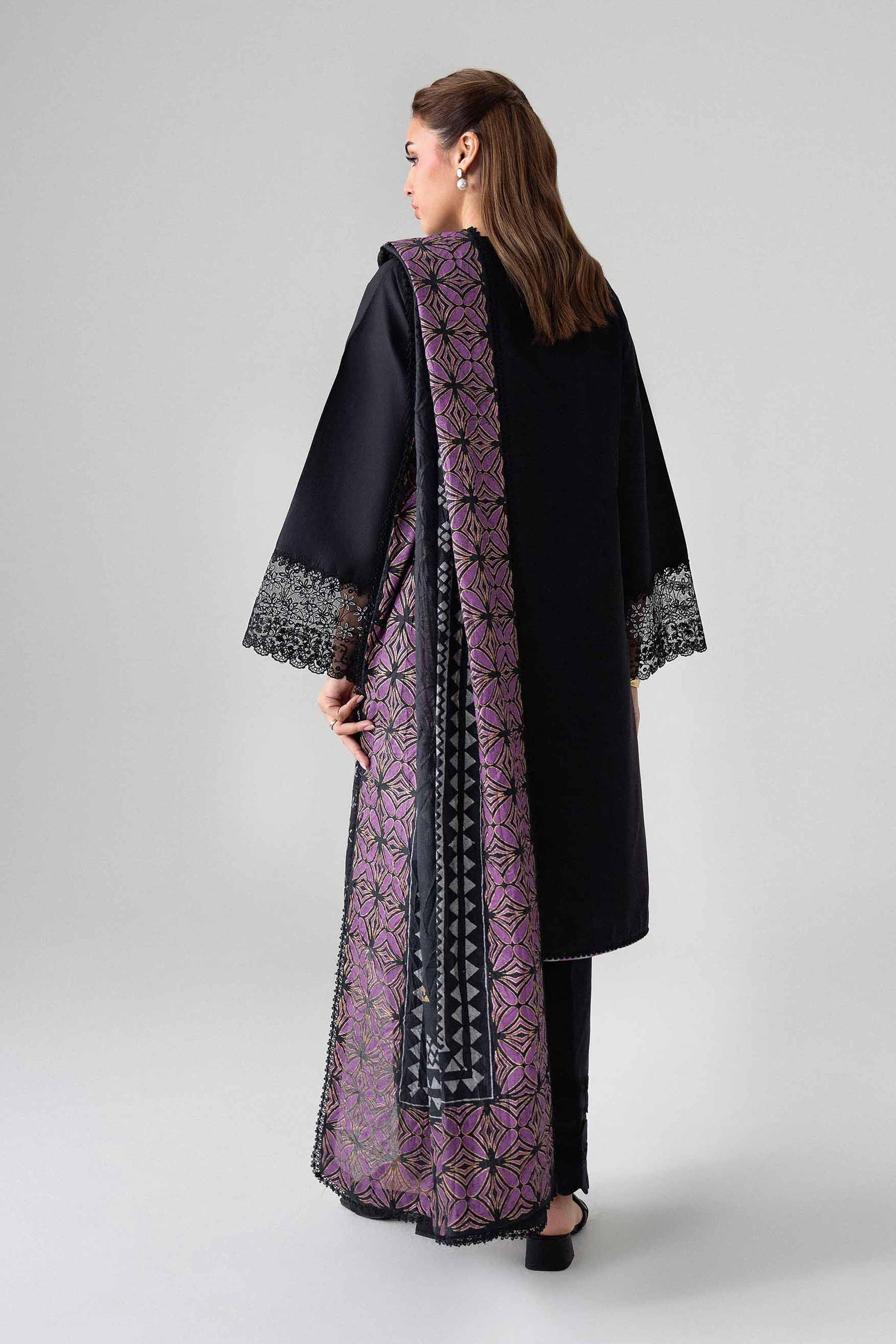 3 Piece - Printed Embroidered Suit - 42602245