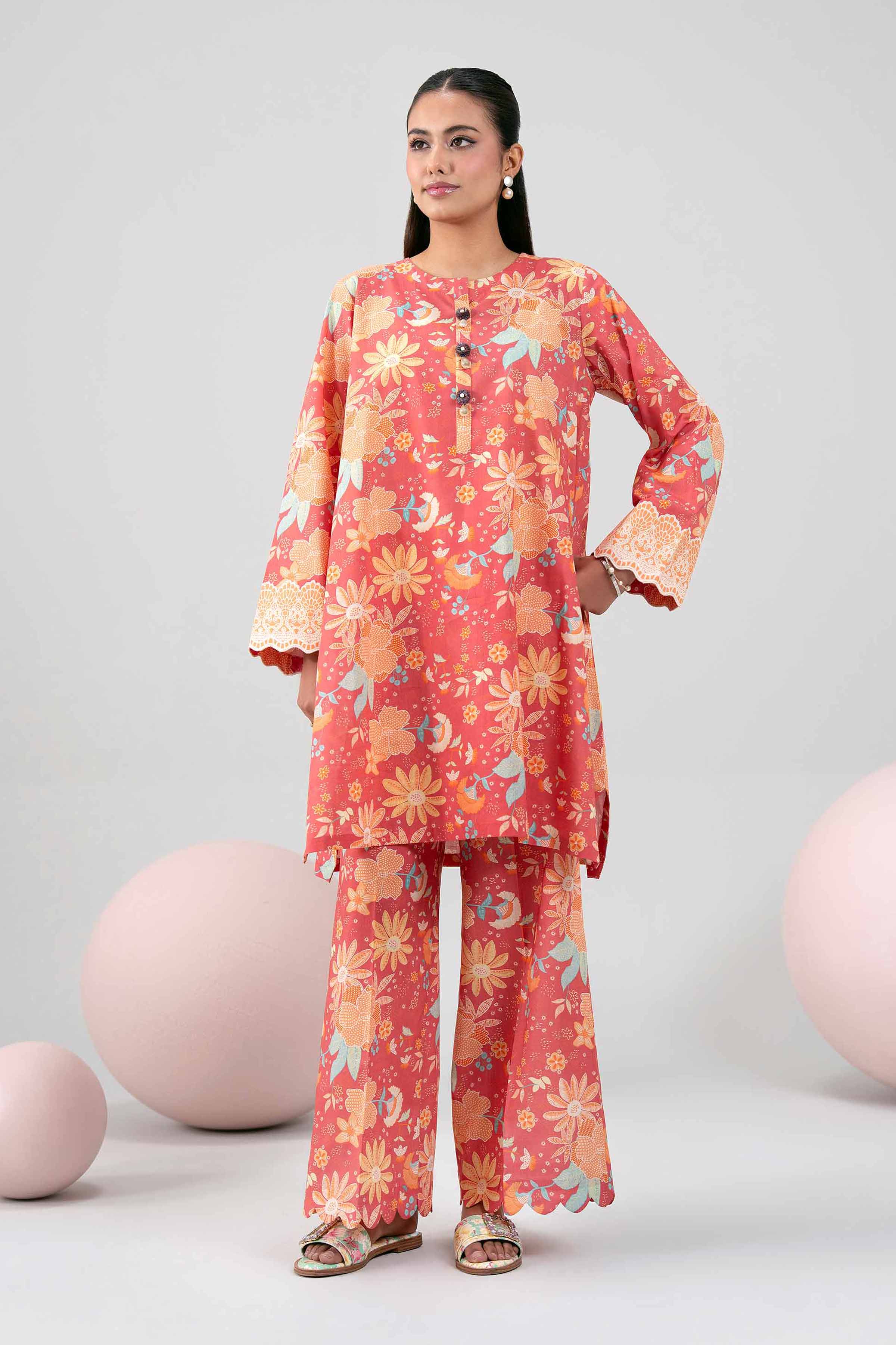 2 Piece - Printed Suit - 42602309 for Women - Unstitched Collection | Nishat | Shop Online