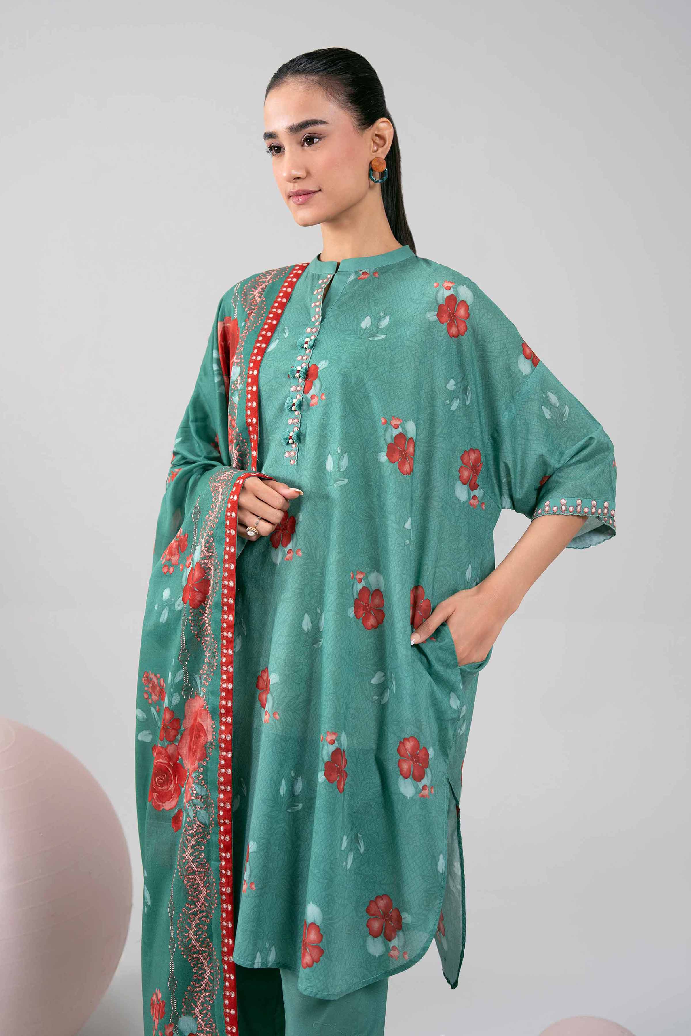 3 Piece - Printed Loose Fabric - 42602338 for Women - Freedom To Buy Collection | Nishat | Shop Online