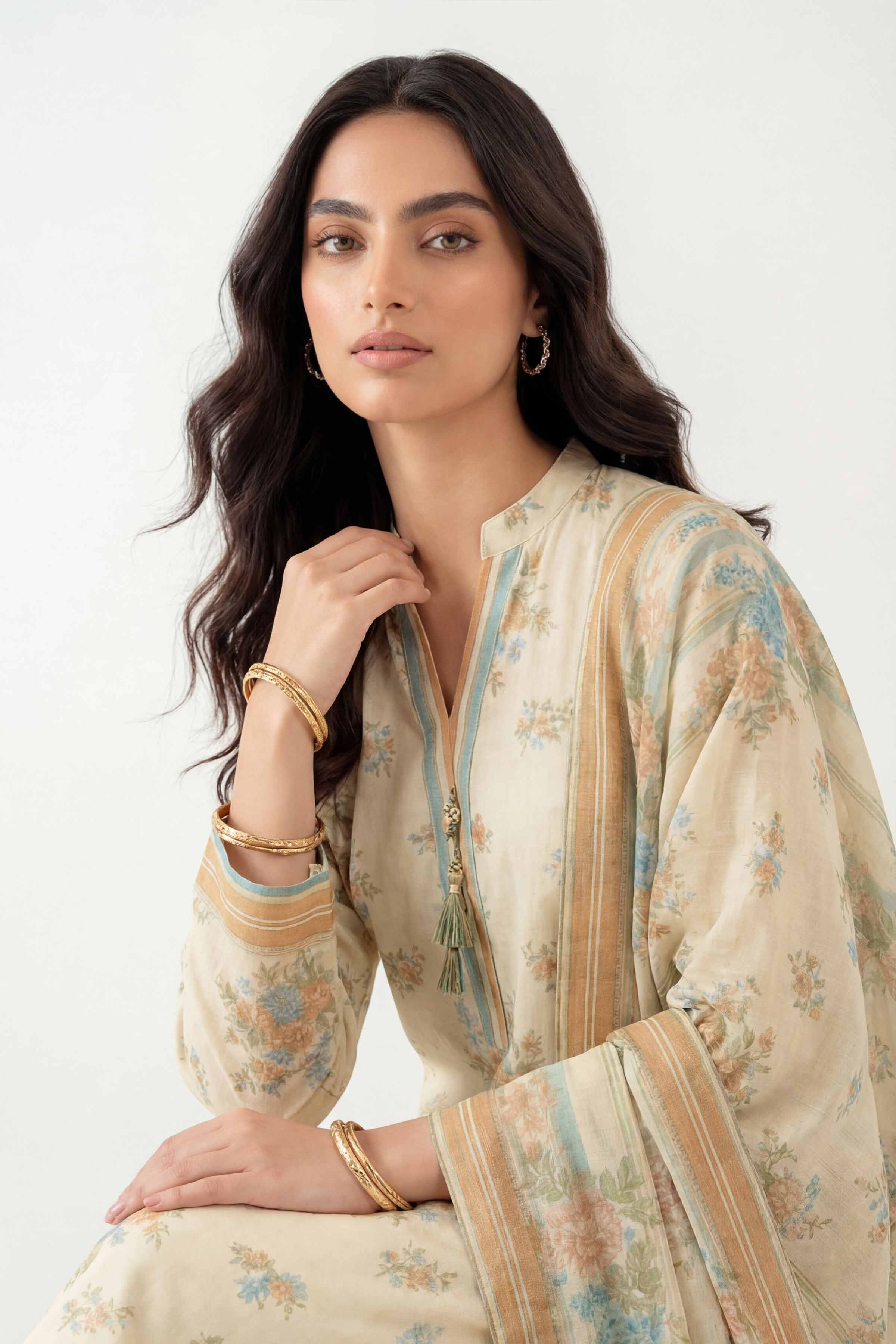 3 Piece - Printed Suit - 42602406 for Women - Unstitched Collection | Nishat | Shop Online