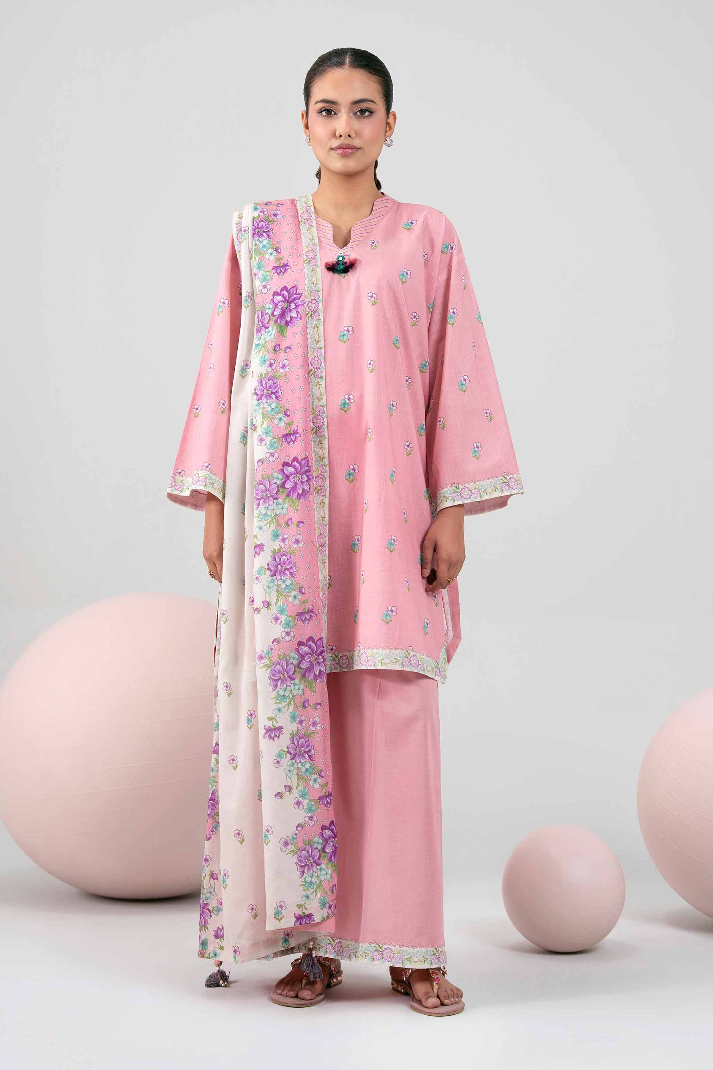 3 Piece - Printed Suit - 42602407 for Women - Unstitched Collection | Nishat | Shop Online