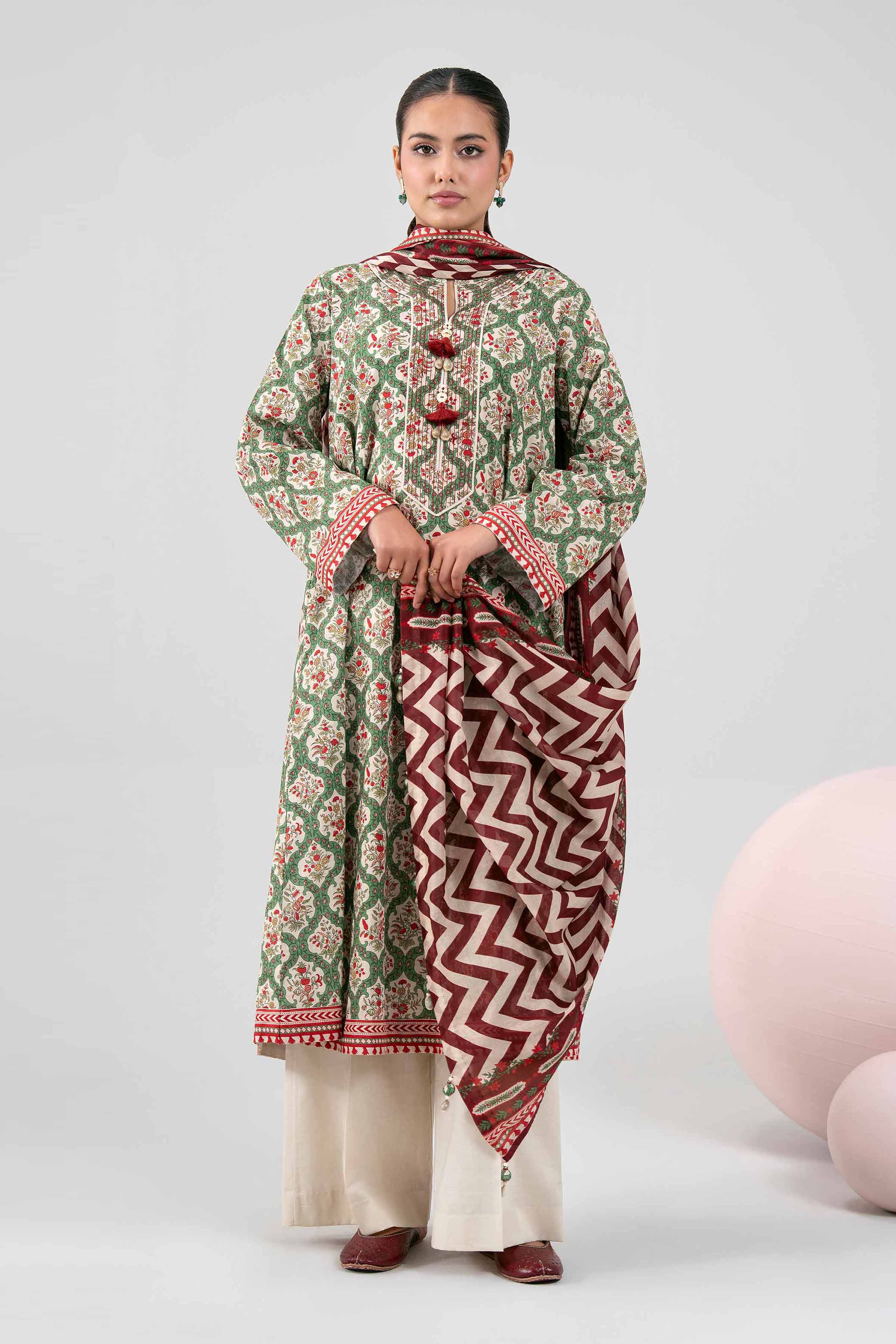 3 Piece - Printed Suit - 42602413 for Women - Unstitched Collection | Nishat | Shop Online