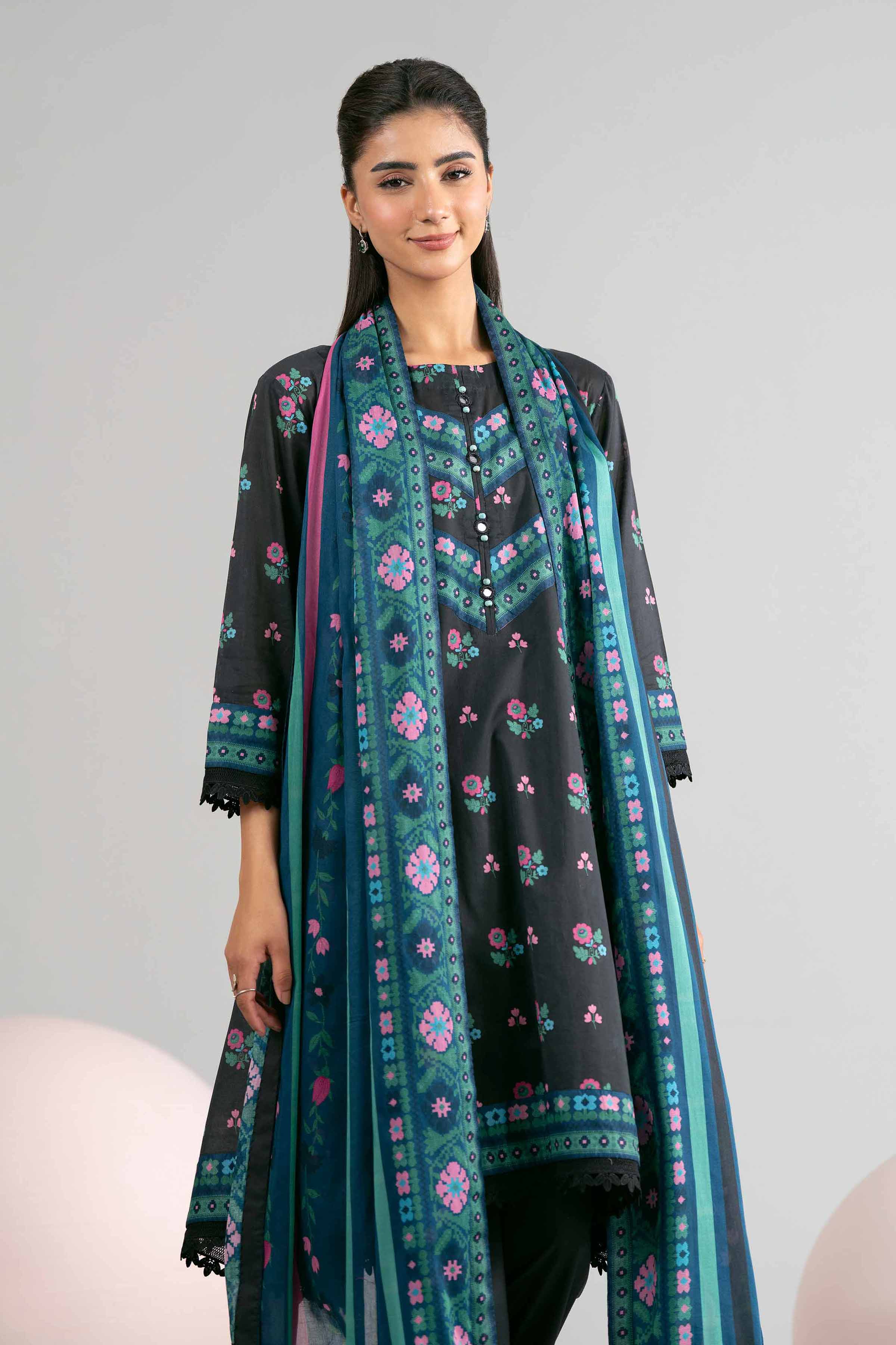 3 Piece - Printed Loose Fabric - 42602416 for Women - Freedom To Buy Collection | Nishat | Shop Online