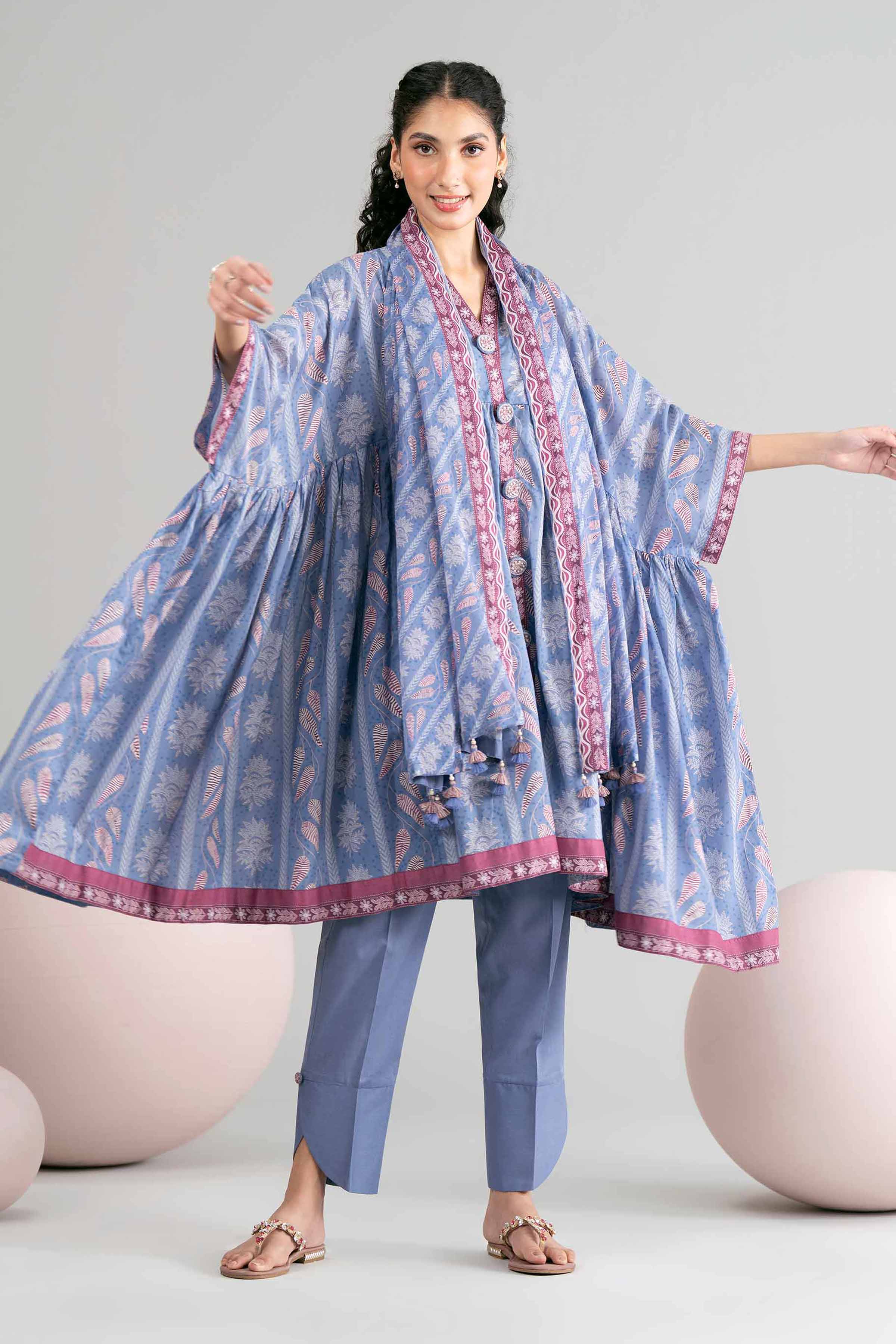3 Piece - Printed Loose Fabric - 42602419 for Women - Freedom To Buy Collection | Nishat | Shop Online