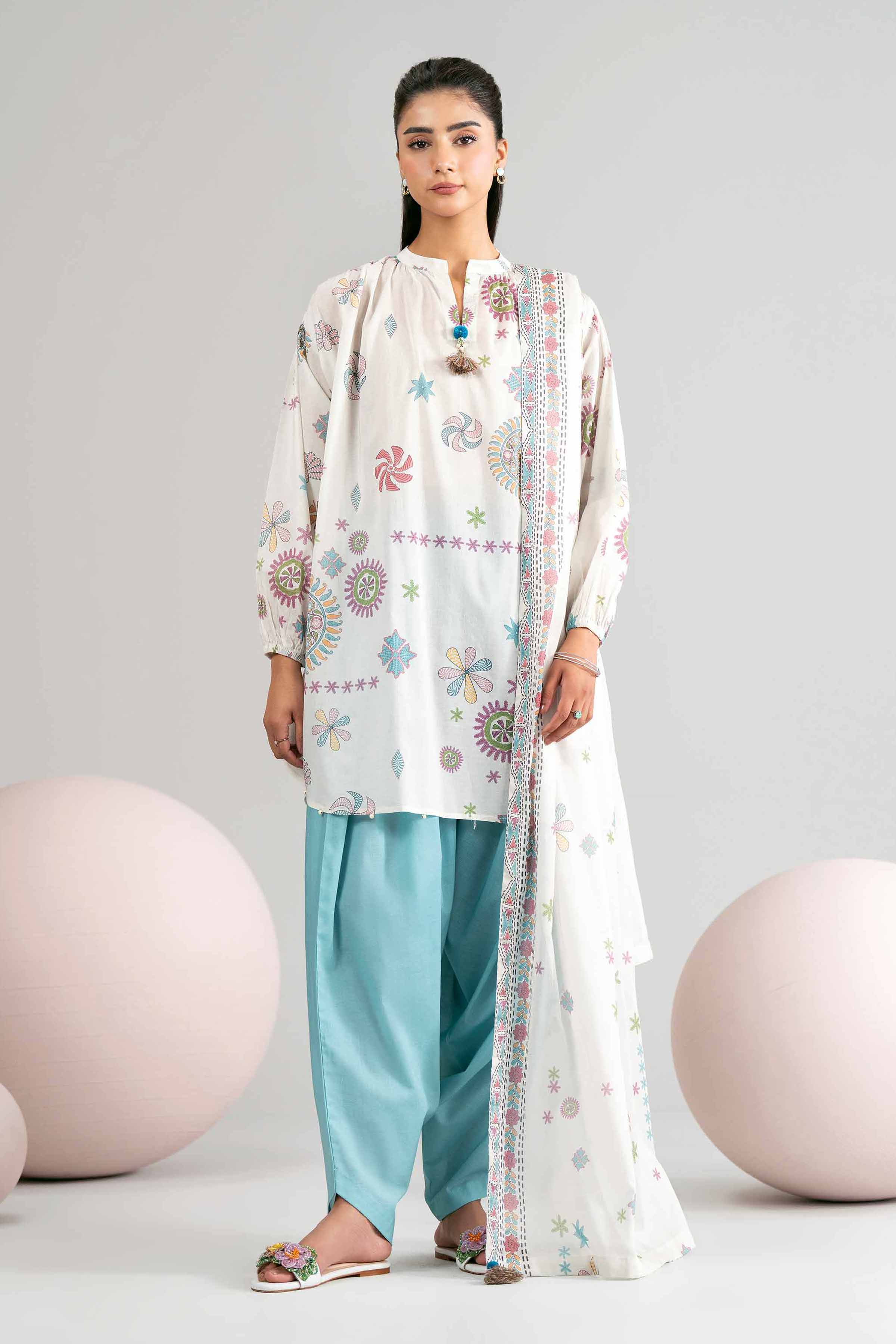 3 Piece - Printed Loose Fabric - 42602420 for Women - Freedom To Buy Collection | Nishat | Shop Online