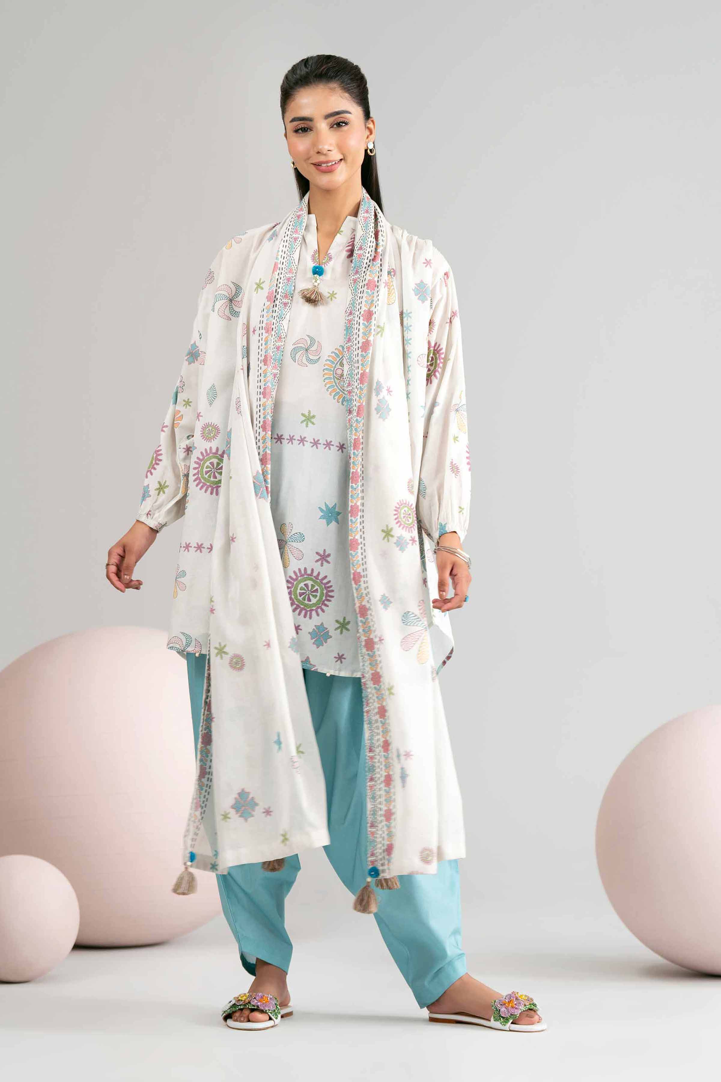 3 Piece - Printed Loose Fabric - 42602420 for Women - Freedom To Buy Collection | Nishat | Shop Online