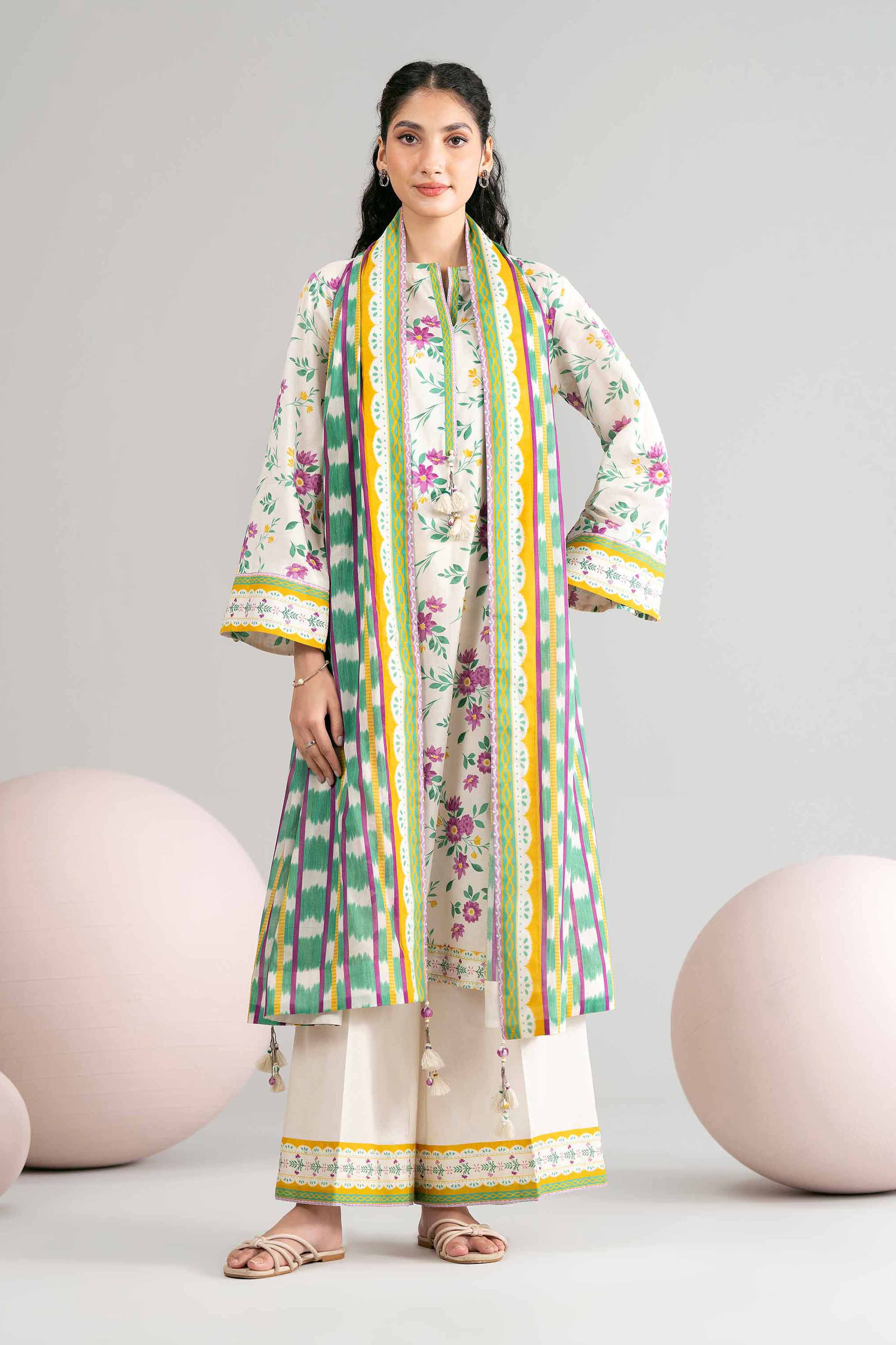 3 Piece - Printed Loose Fabric - 42602422 for Women - Freedom To Buy Collection | Nishat | Shop Online