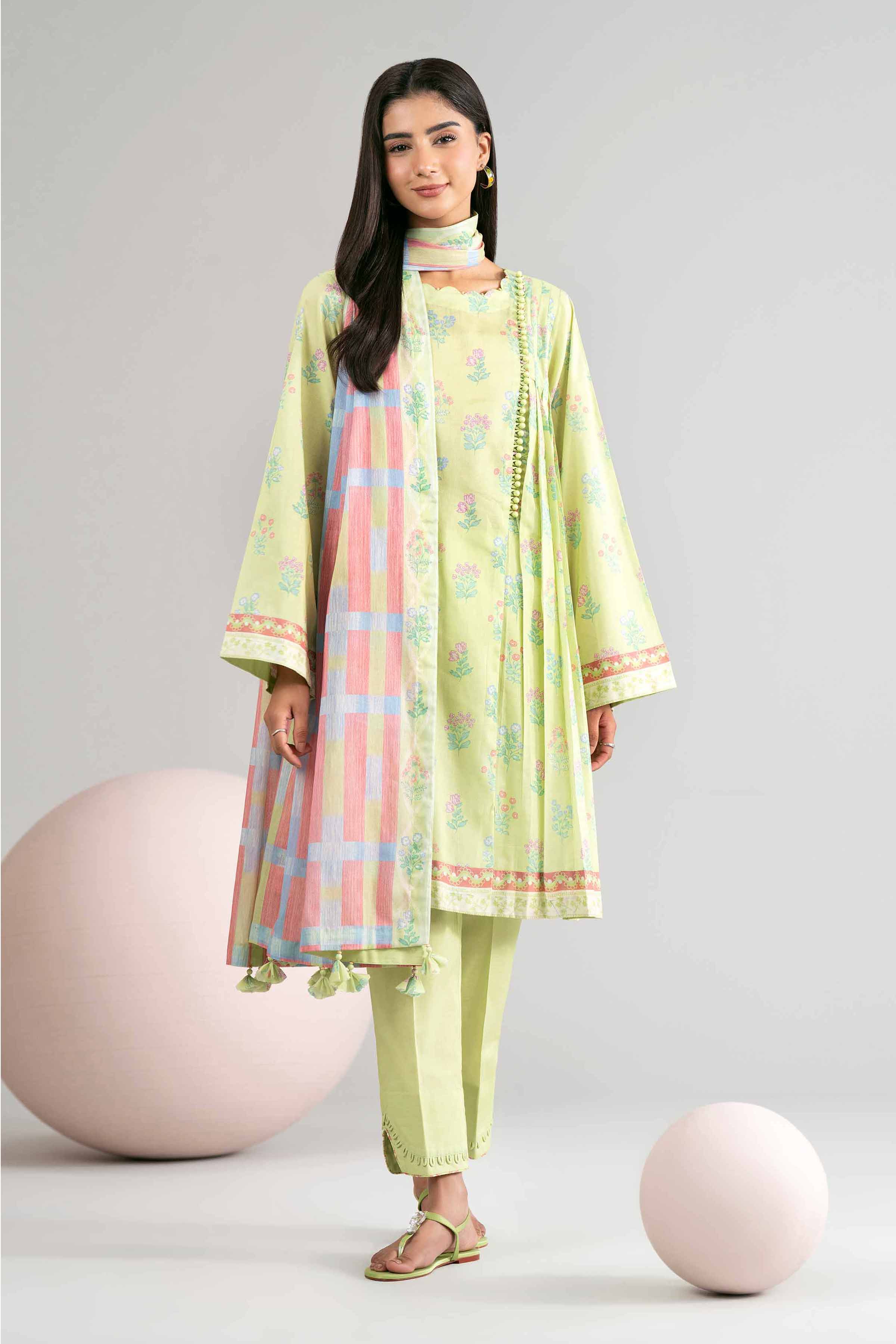 3 Piece - Printed Loose Fabric - 42602424 for Women - Freedom To Buy Collection | Nishat | Shop Online