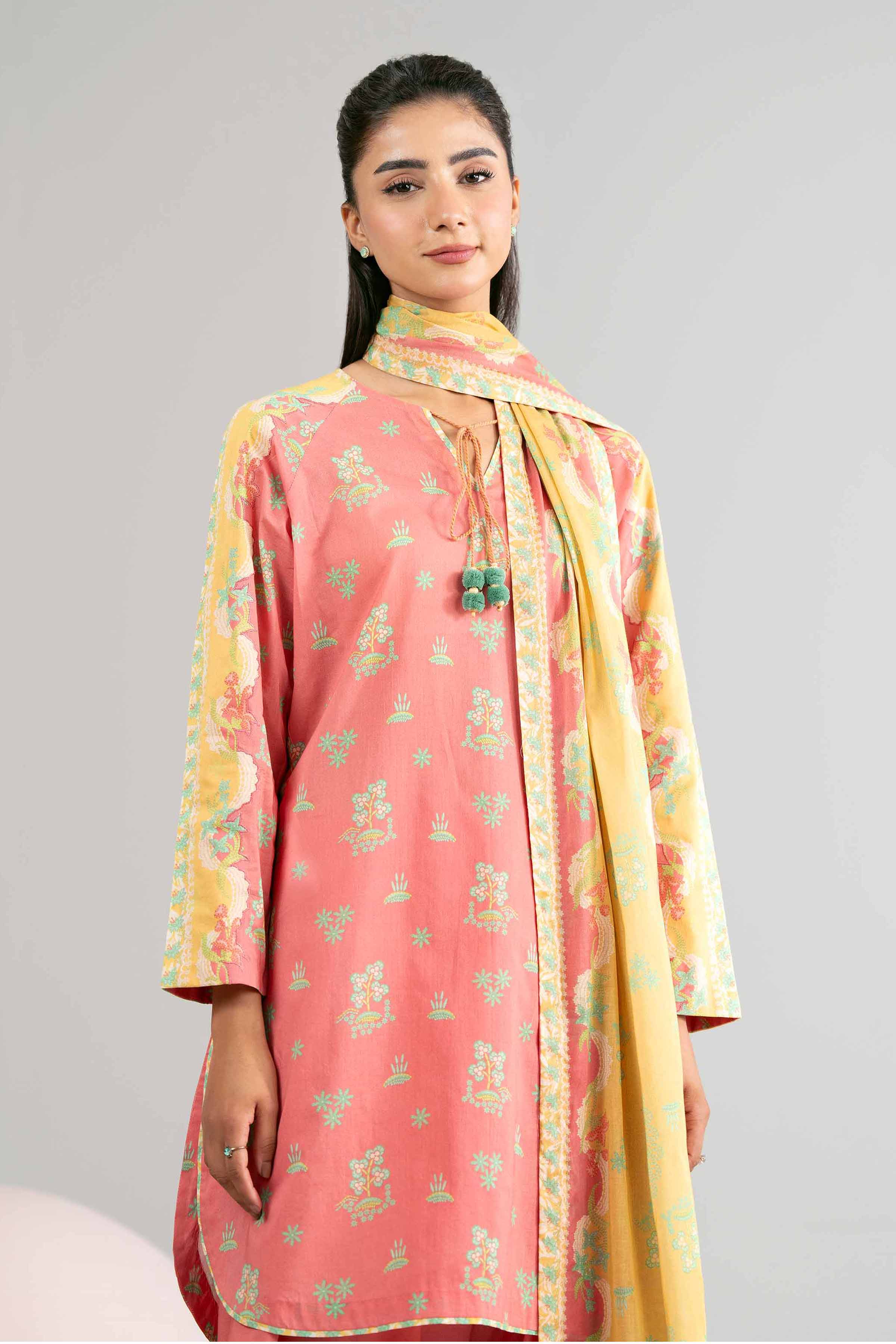 3 Piece - Printed Loose Fabric - 42602429 for Women - Freedom To Buy Collection | Nishat | Shop Online