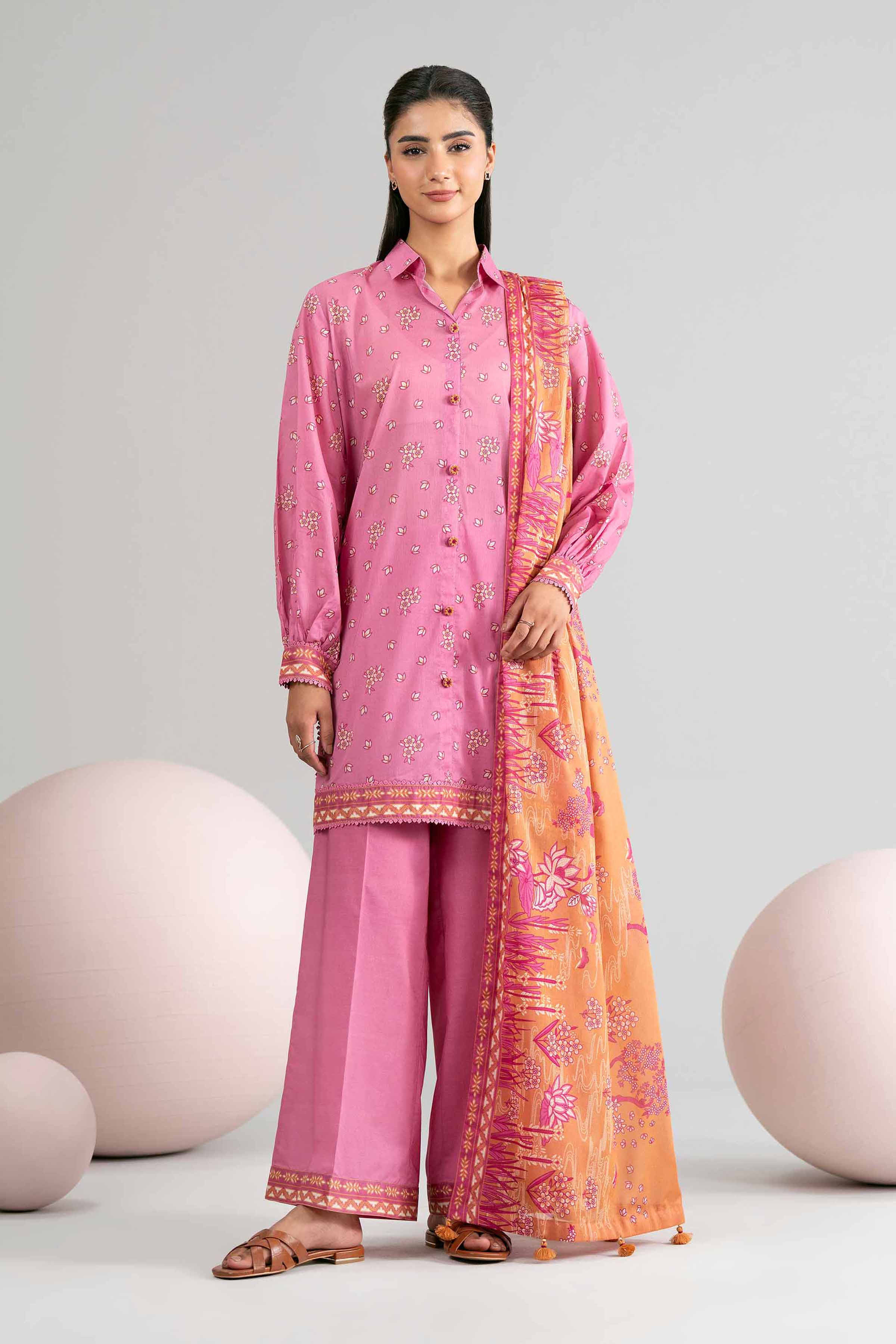 3 Piece - Printed Loose Fabric - 42602430 for Women - Freedom To Buy Collection | Nishat | Shop Online