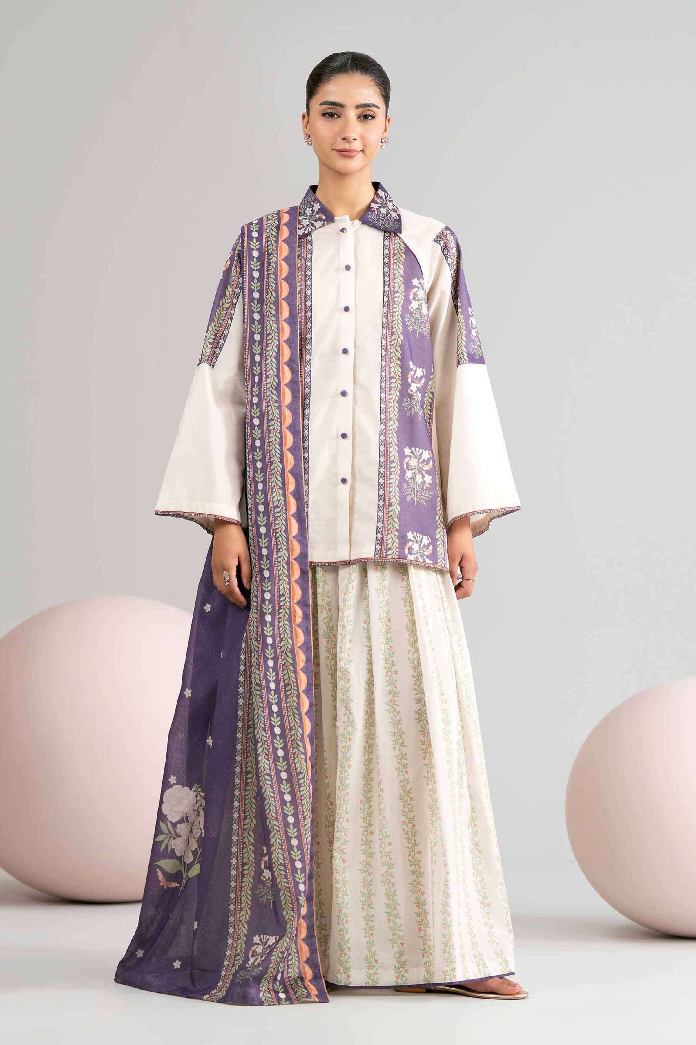 3 Piece - Printed Loose Fabric - 42602433 for Women - Freedom To Buy Collection | Nishat | Shop Online