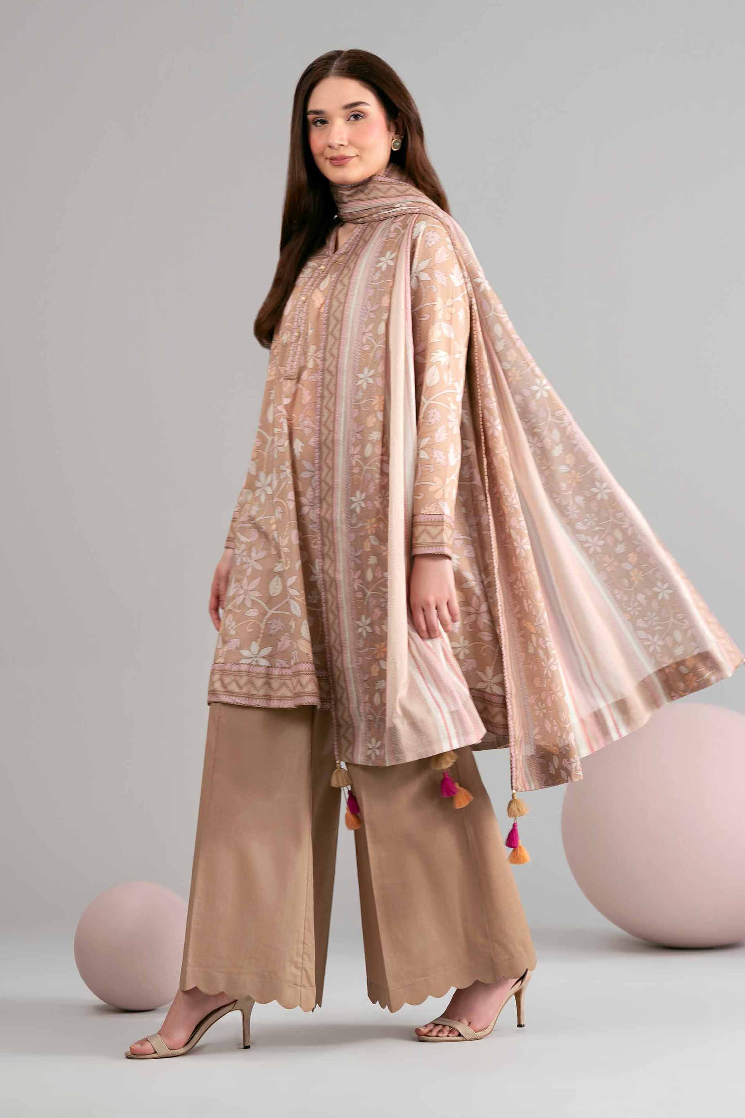 3 Piece - Printed Loose Fabric - 42602448 for Women - Freedom To Buy Collection | Nishat | Shop Online