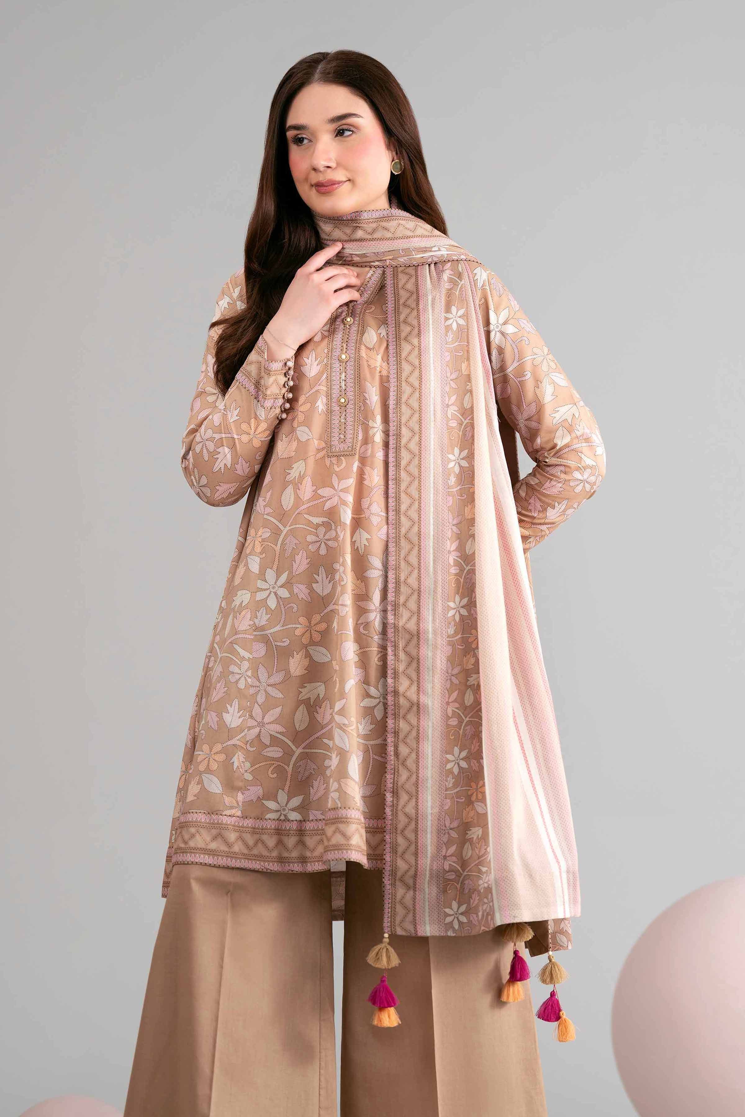 3 Piece - Printed Loose Fabric - 42602448 for Women - Freedom To Buy Collection | Nishat | Shop Online