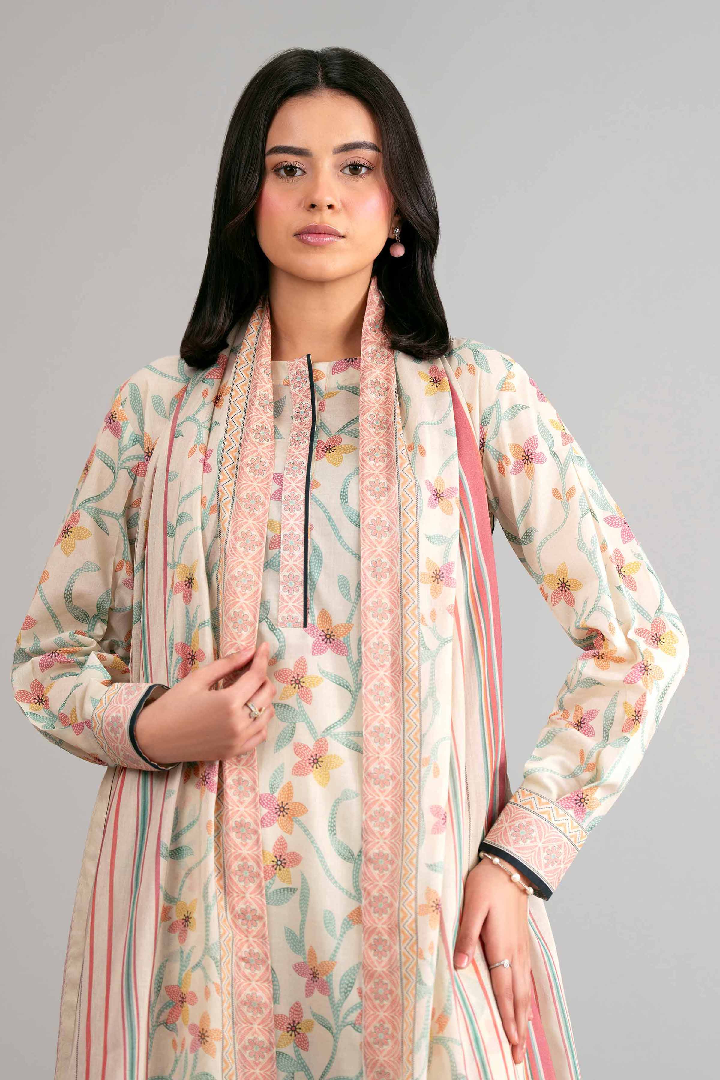 3 Piece - Printed Loose Fabric - 42602449 for Women - Freedom To Buy Collection | Nishat | Shop Online