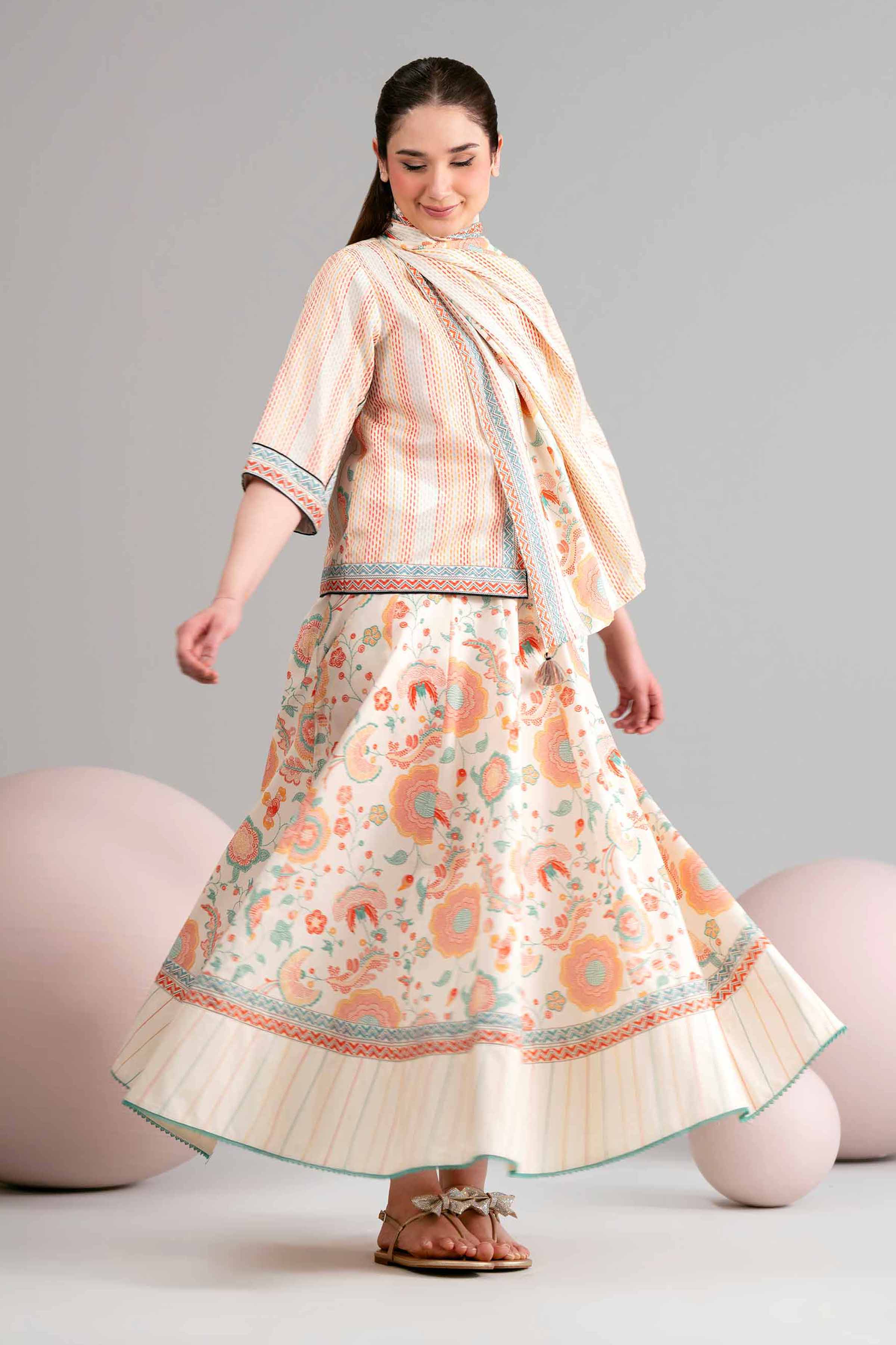 3 Piece - Printed Loose Fabric - 42602451 for Women - Freedom To Buy Collection | Nishat | Shop Online