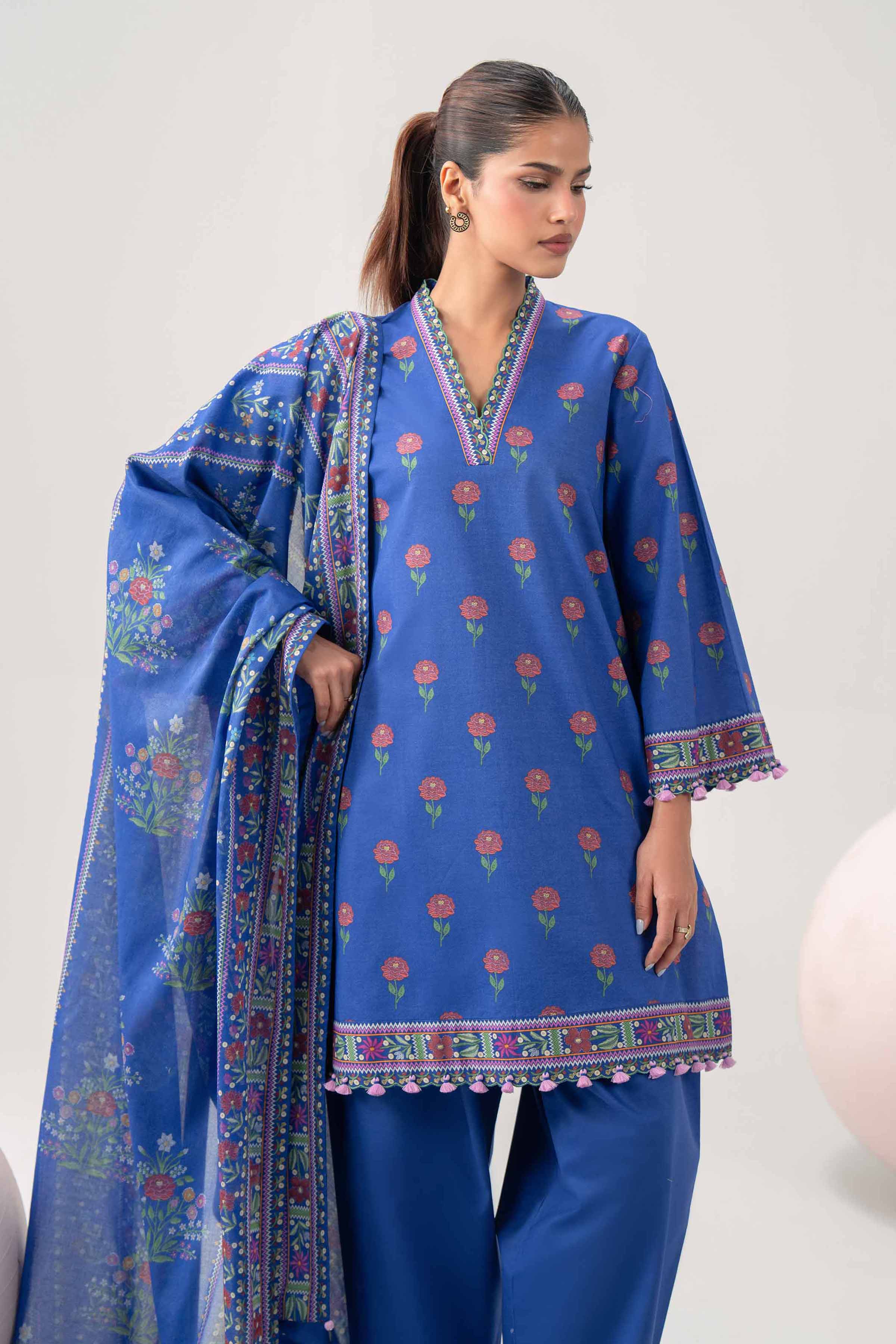 3 Piece - Printed Loose Fabric - 42602582 for Women - Freedom To Buy Collection | Nishat | Shop Online