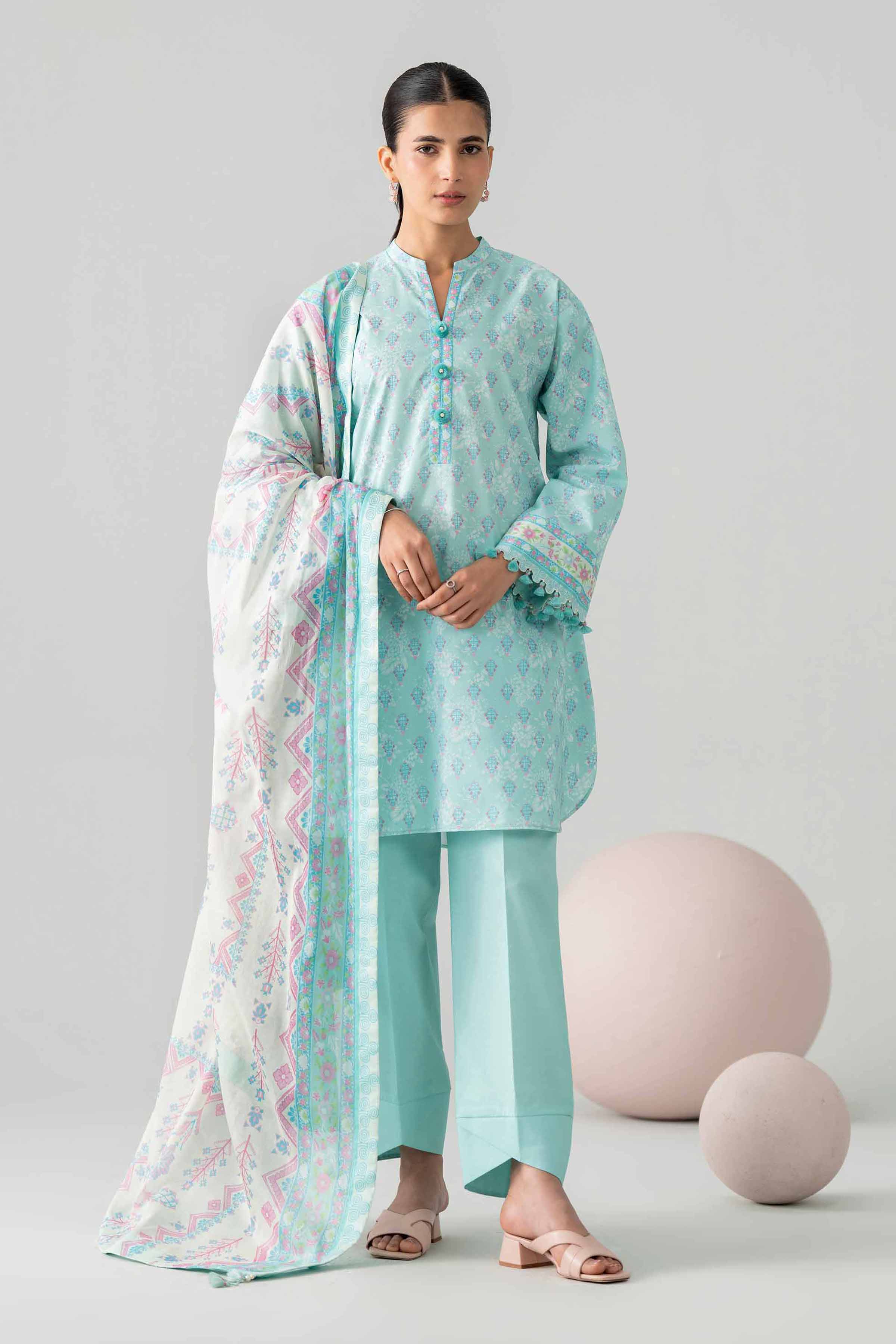 3 Piece - Printed Loose Fabric - 42602587 for Women - Freedom To Buy Collection | Nishat | Shop Online