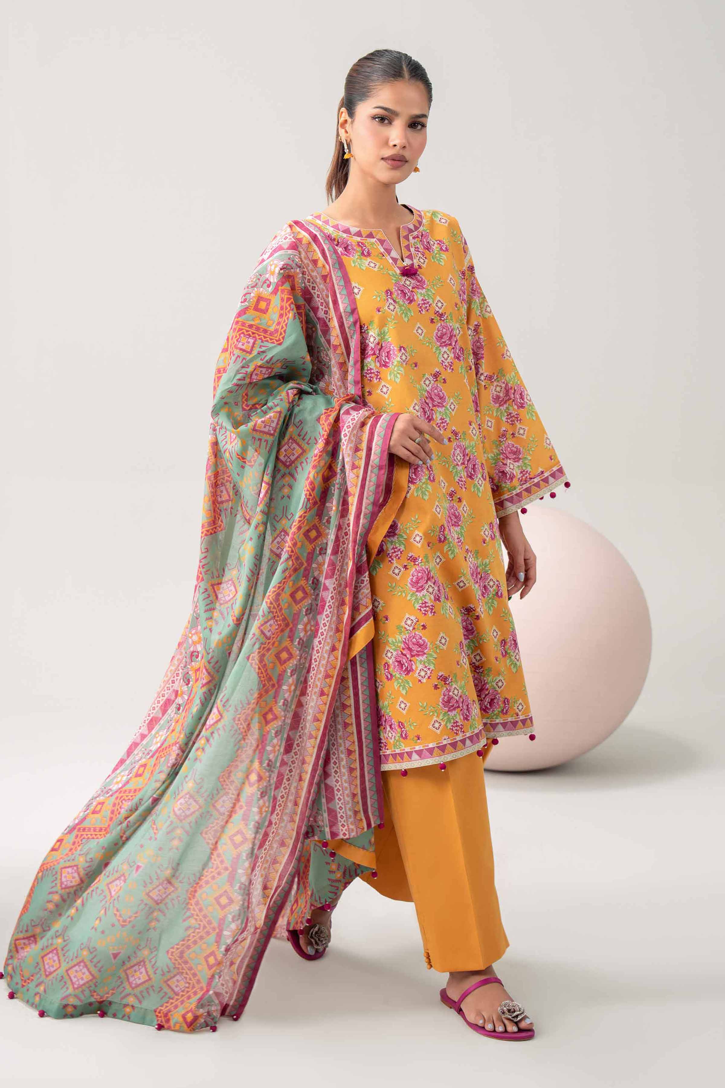 3 Piece - Printed Loose Fabric - 42602588 for Women - Freedom To Buy Collection | Nishat | Shop Online