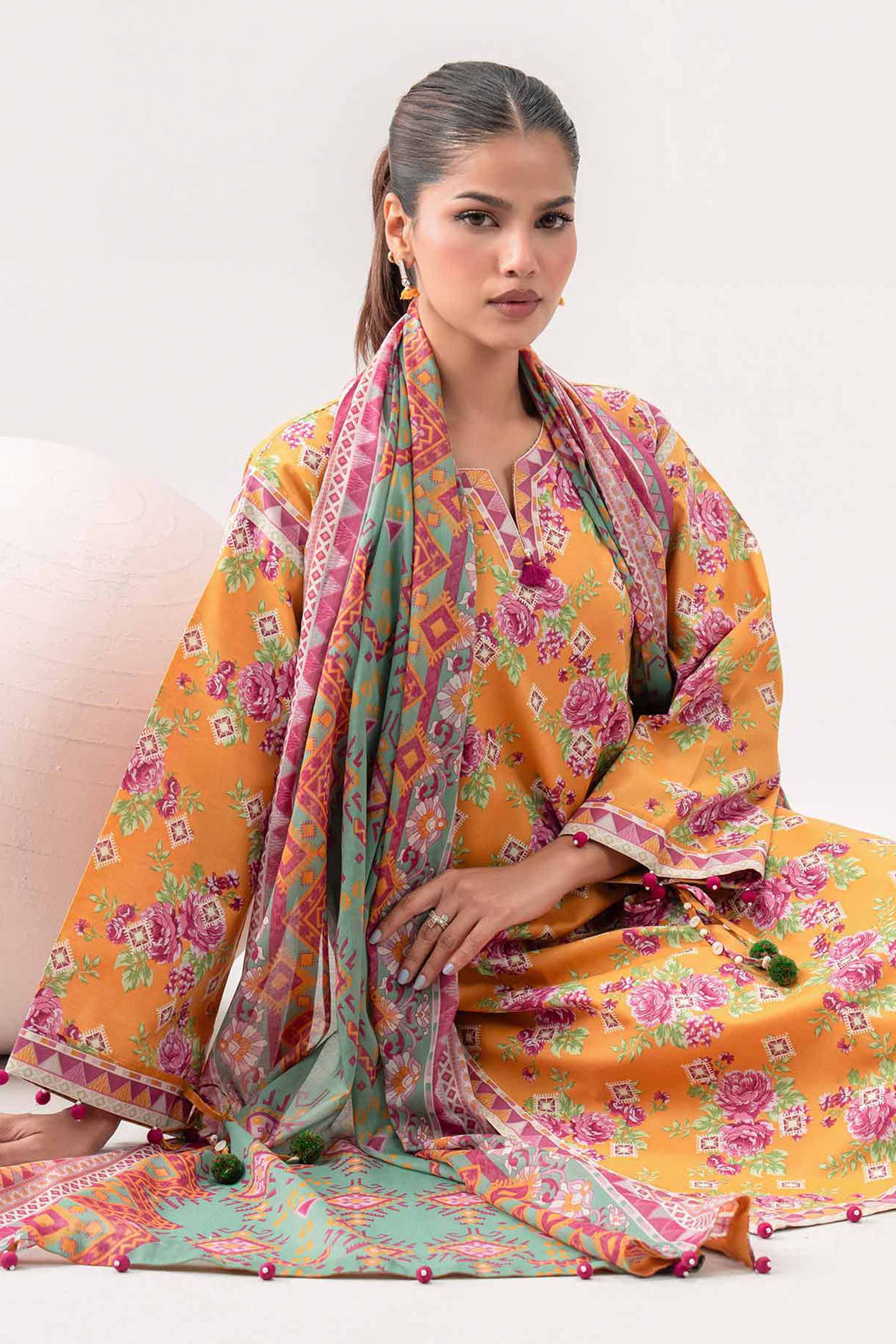 3 Piece - Printed Loose Fabric - 42602588 for Women - Freedom To Buy Collection | Nishat | Shop Online