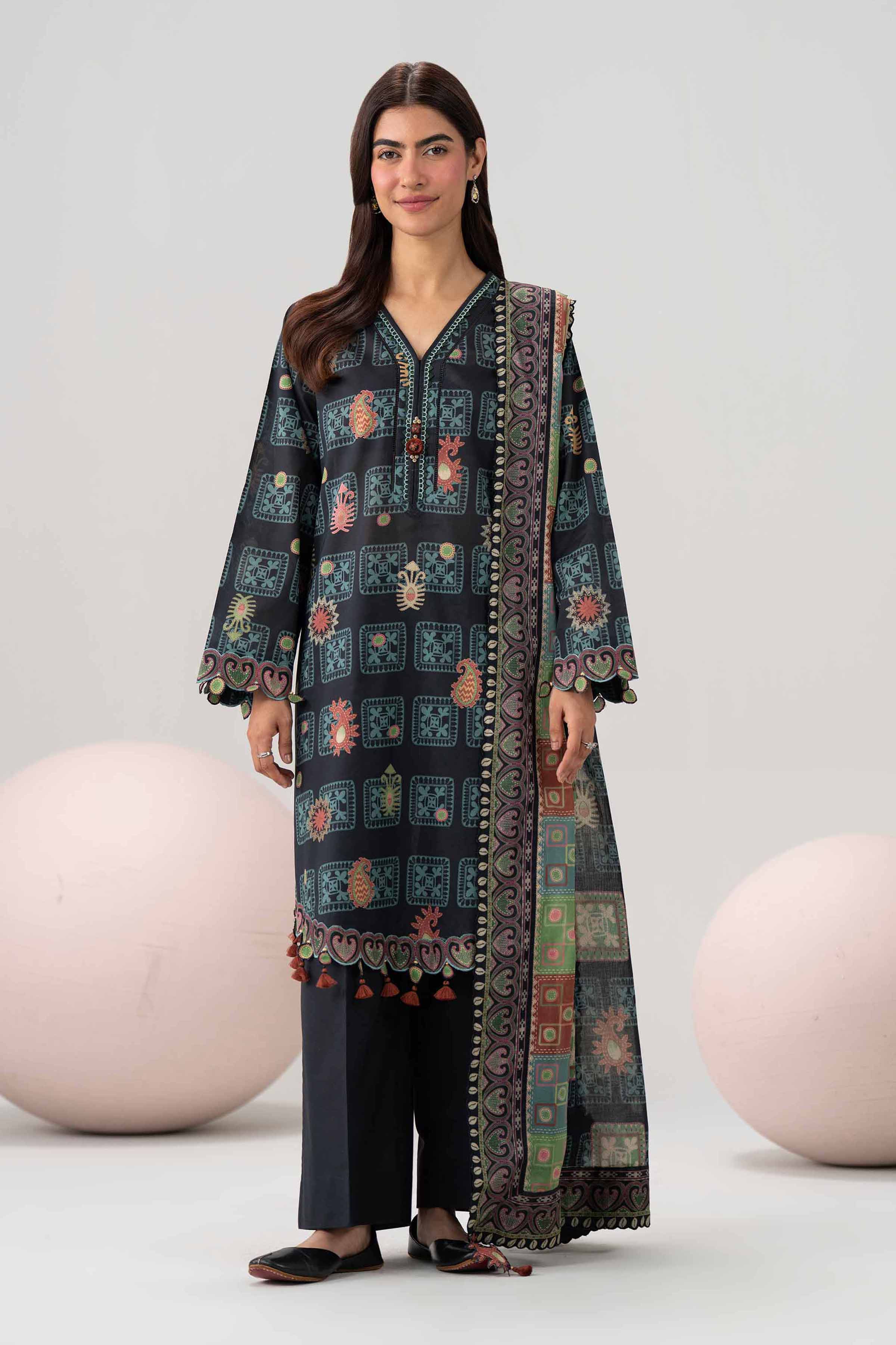 3 Piece - Printed Loose Fabric - 42602595 for Women - Freedom To Buy Collection | Nishat | Shop Online
