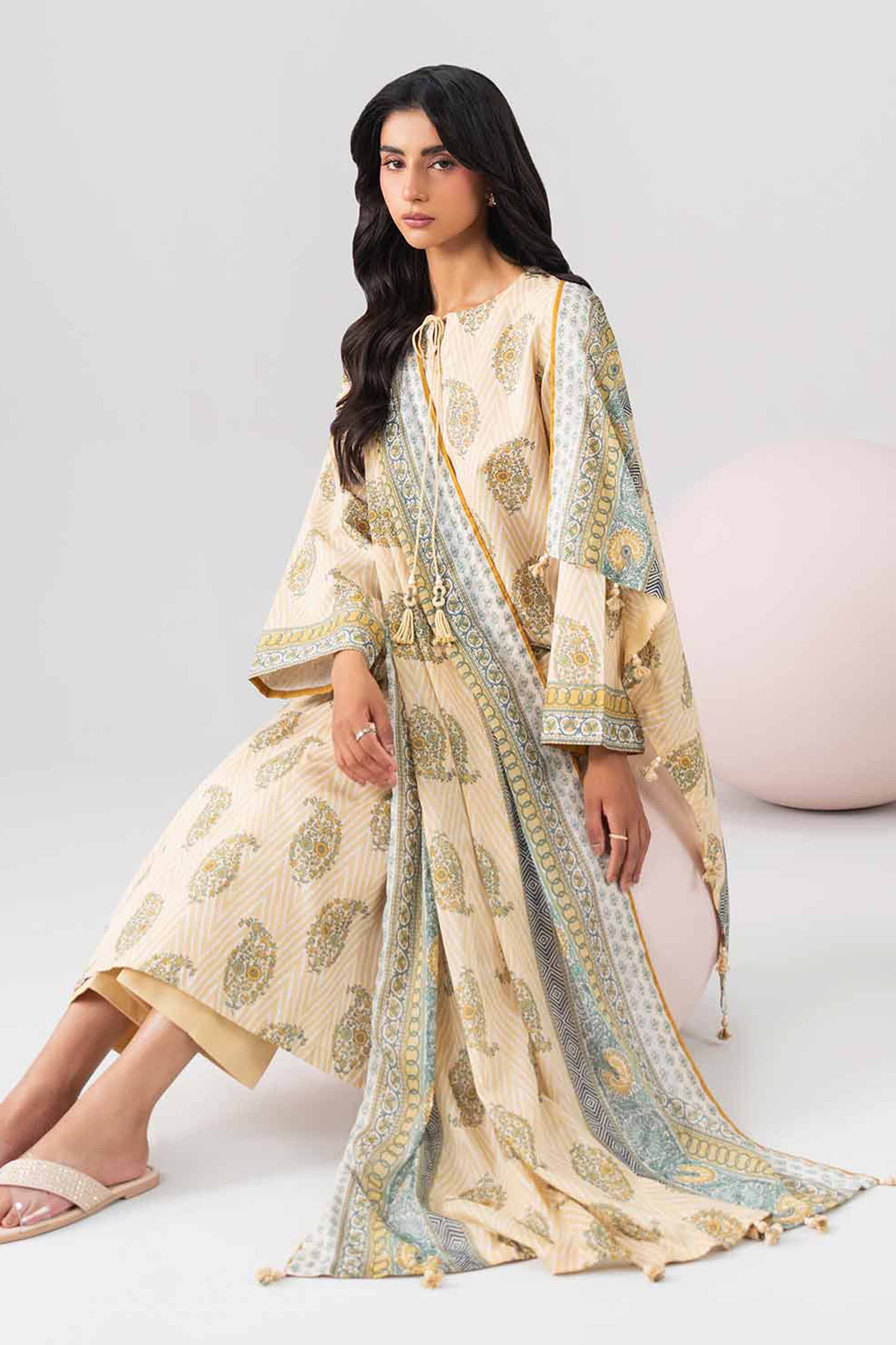 3 Piece - Printed Loose Fabric - 42602692 for Women - Freedom To Buy Collection | Nishat | Shop Online