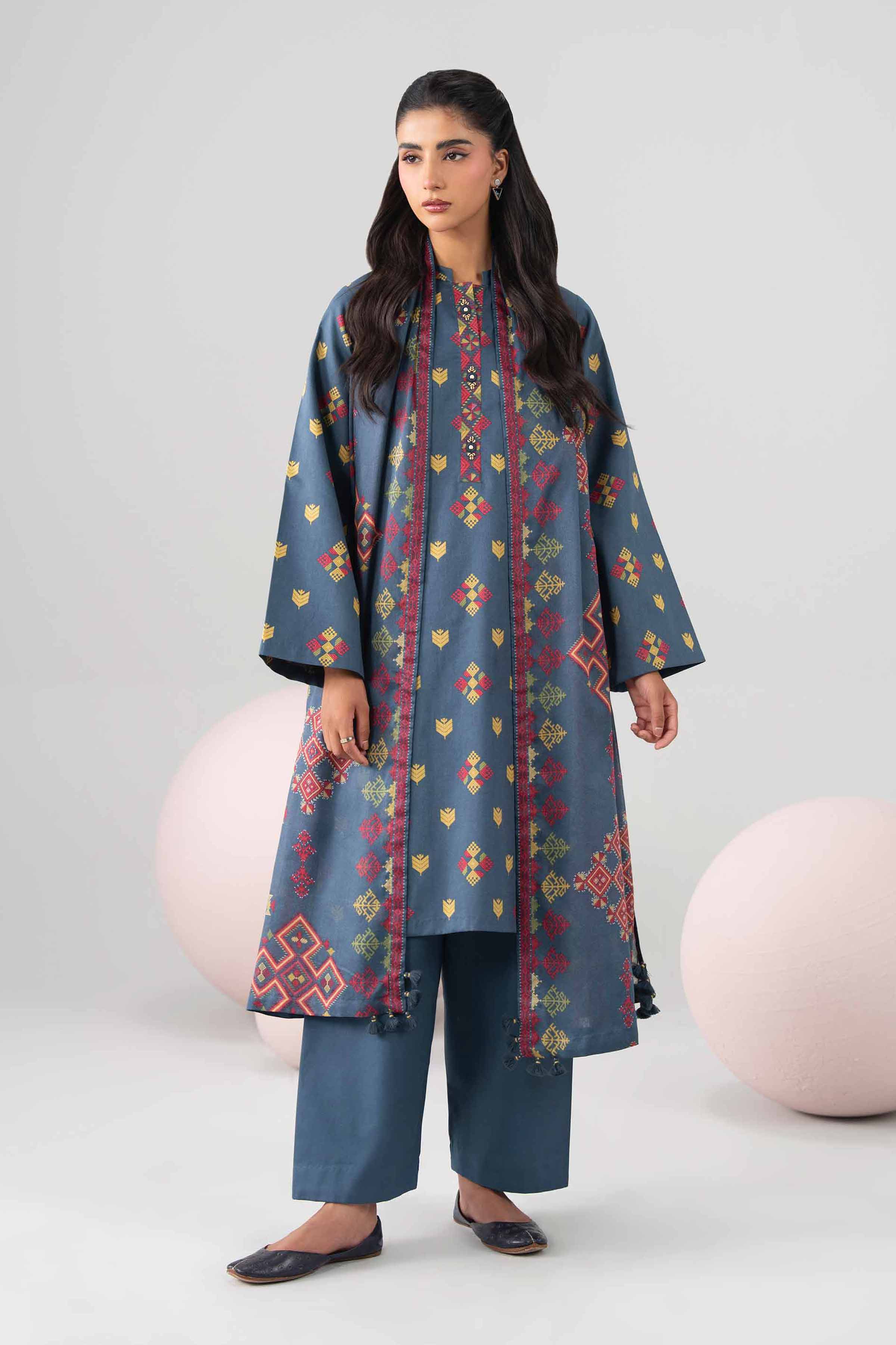 3 Piece - Printed Loose Fabric - 42602696 for Women - Freedom To Buy Collection | Nishat | Shop Online
